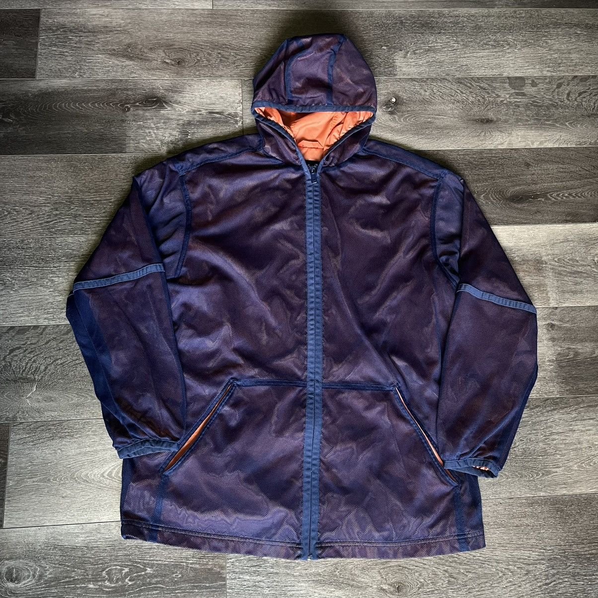 Nike Vintage 1990s Nike Mesh Windbreaker Zip Up Hooded Jacket Size US L / EU 52-54 / 3 - 1 Thumbnail