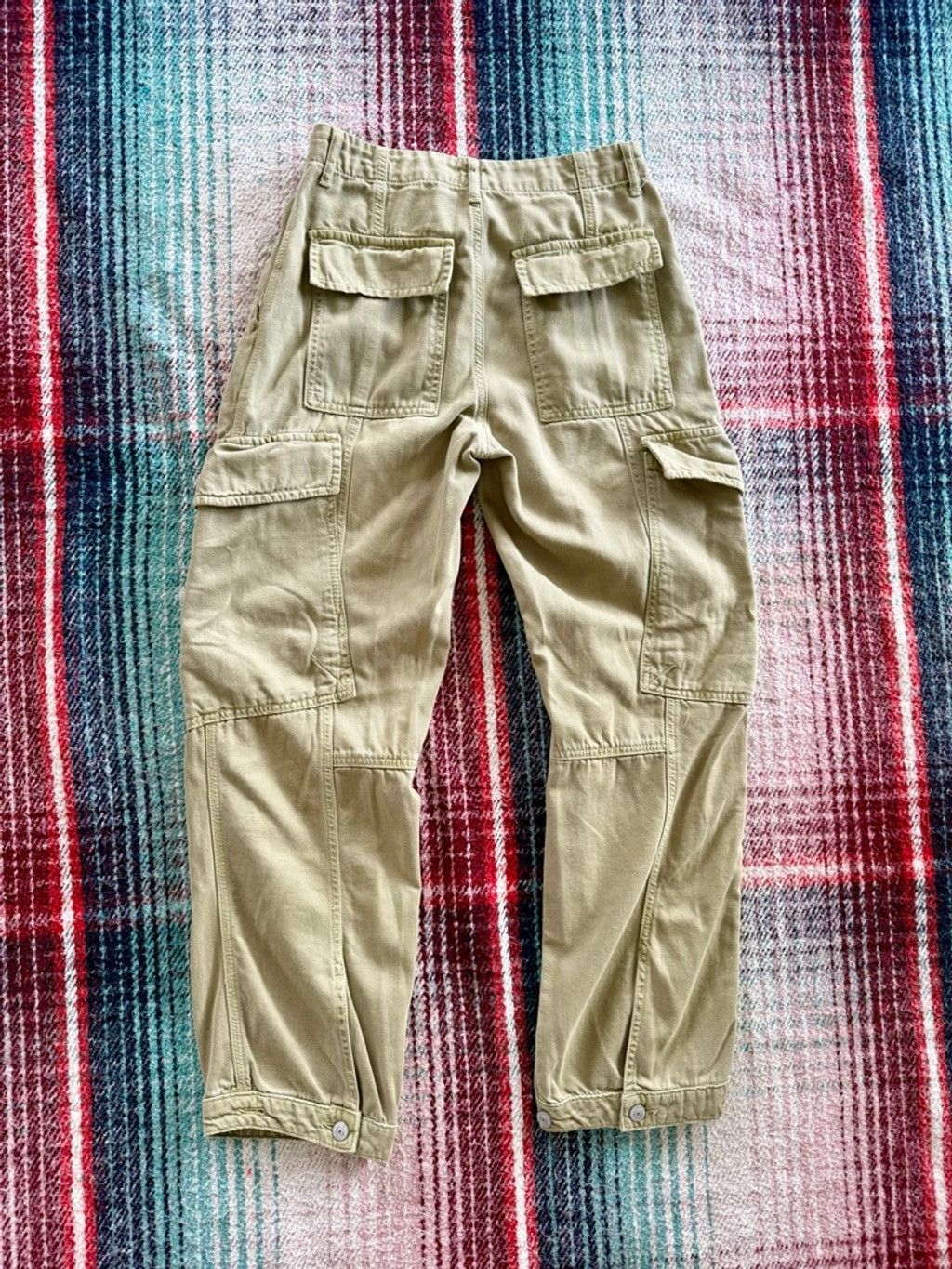 Free People Free People Light Green Cargo Pants 0 Size 25" / US 0 / IT 36 - 3 Thumbnail