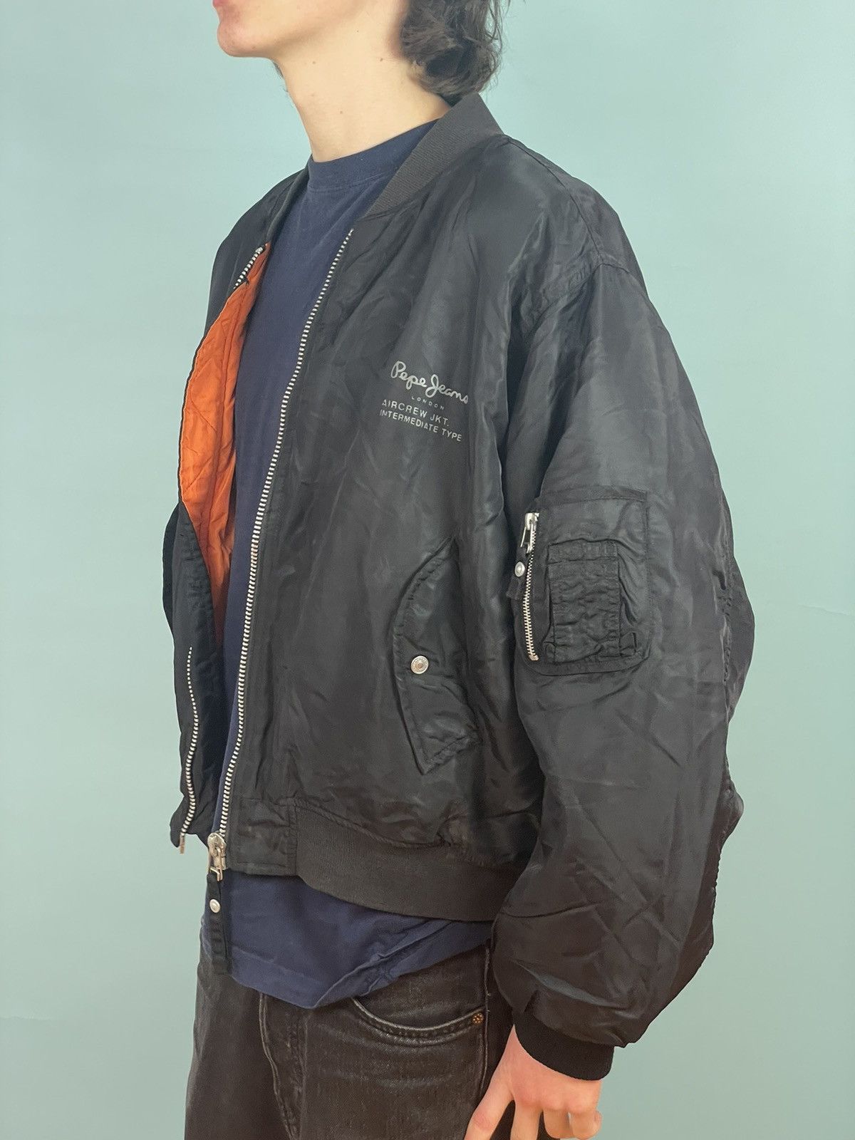 Vintage Flight jacket Vintage militairy Bomber Jacket Alpha Size US L / EU 52-54 / 3 - 4 Thumbnail