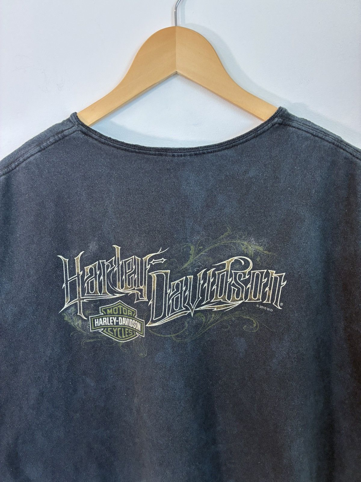 Harley Davidson Thrashed Green Dragon Harley Davidson Faded Cut Off Size US XL / EU 56 / 4 - 7 Thumbnail