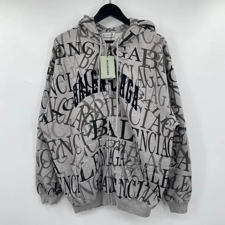 Balenciaga Balenciaga Fully printed barrage zipper hooded sweatshirt Size US S / EU 44-46 / 1 - 1 Thumbnail