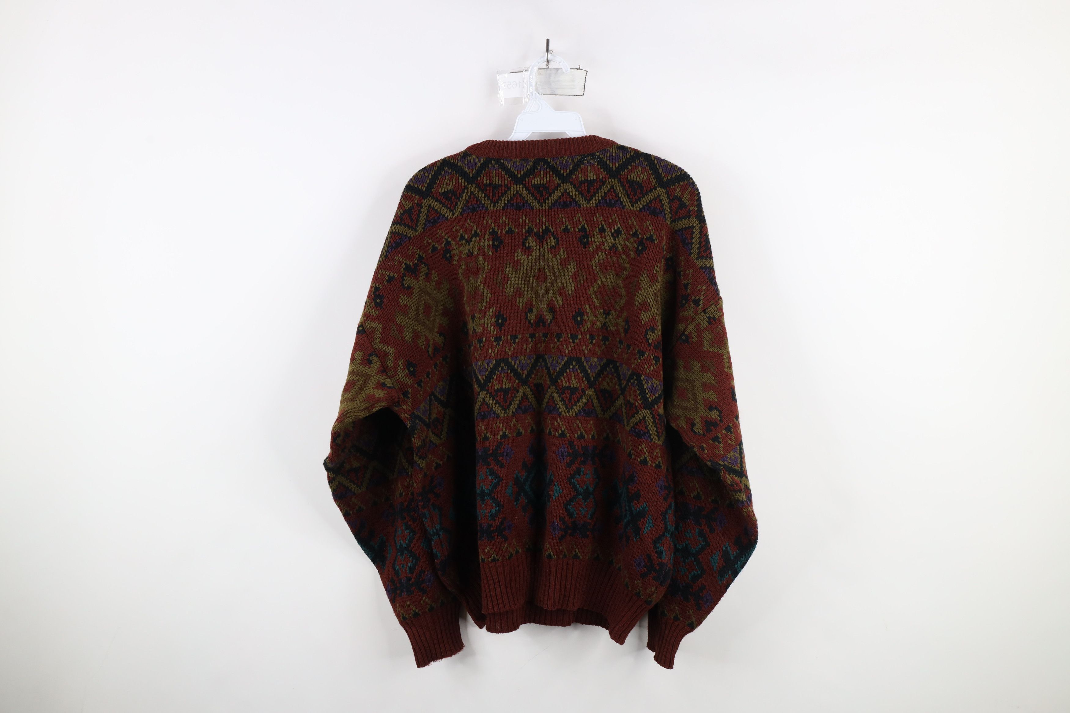 Vintage Vintage 90s Streetwear Southwestern Fiesta Knit Sweater Size US XL / EU 56 / 4 - 10 Thumbnail