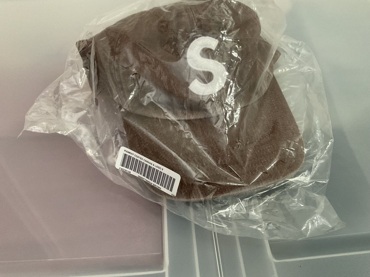 Supreme FW23 - Pigment Coated Canvas S-Logo 6 Panel - Brown Size ONE SIZE - 4 Thumbnail