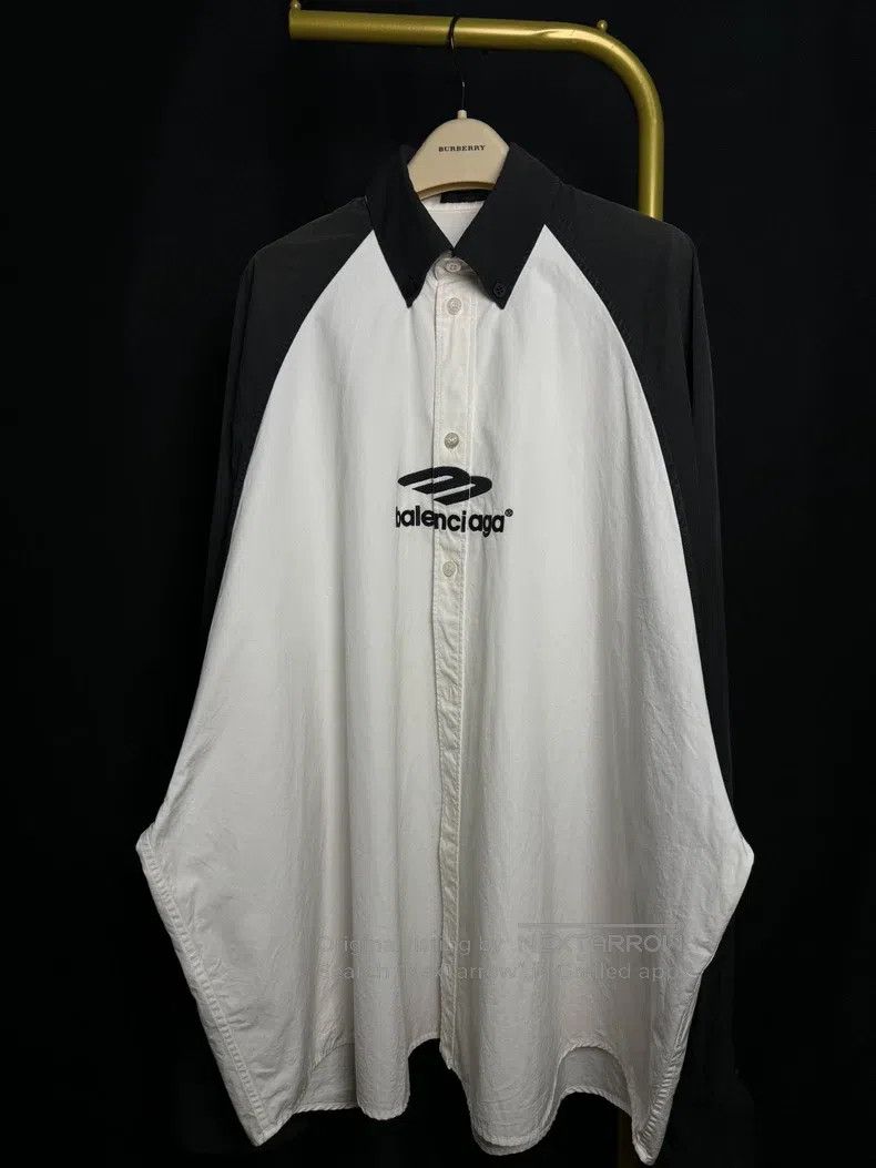Balenciaga Balenciaga Black and White Color Blocked Shirt Size US XS / EU 42 / 0 - 1 Thumbnail