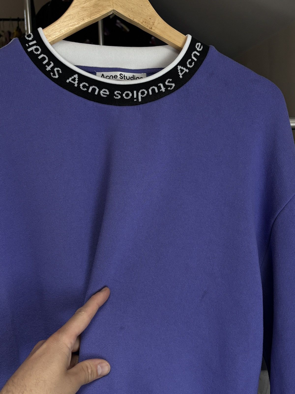 Acne Studios Acne Studios Mock Collar Logo Boxy Sweatshirt Crewneck Size US M / EU 48-50 / 2 - 5 Thumbnail