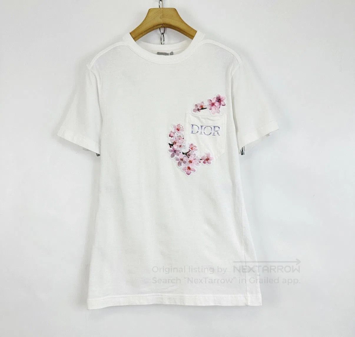 Dior White Short Sleeve Floral Pocket T-Shirt. Size US XXS / EU 40 - 1 Thumbnail