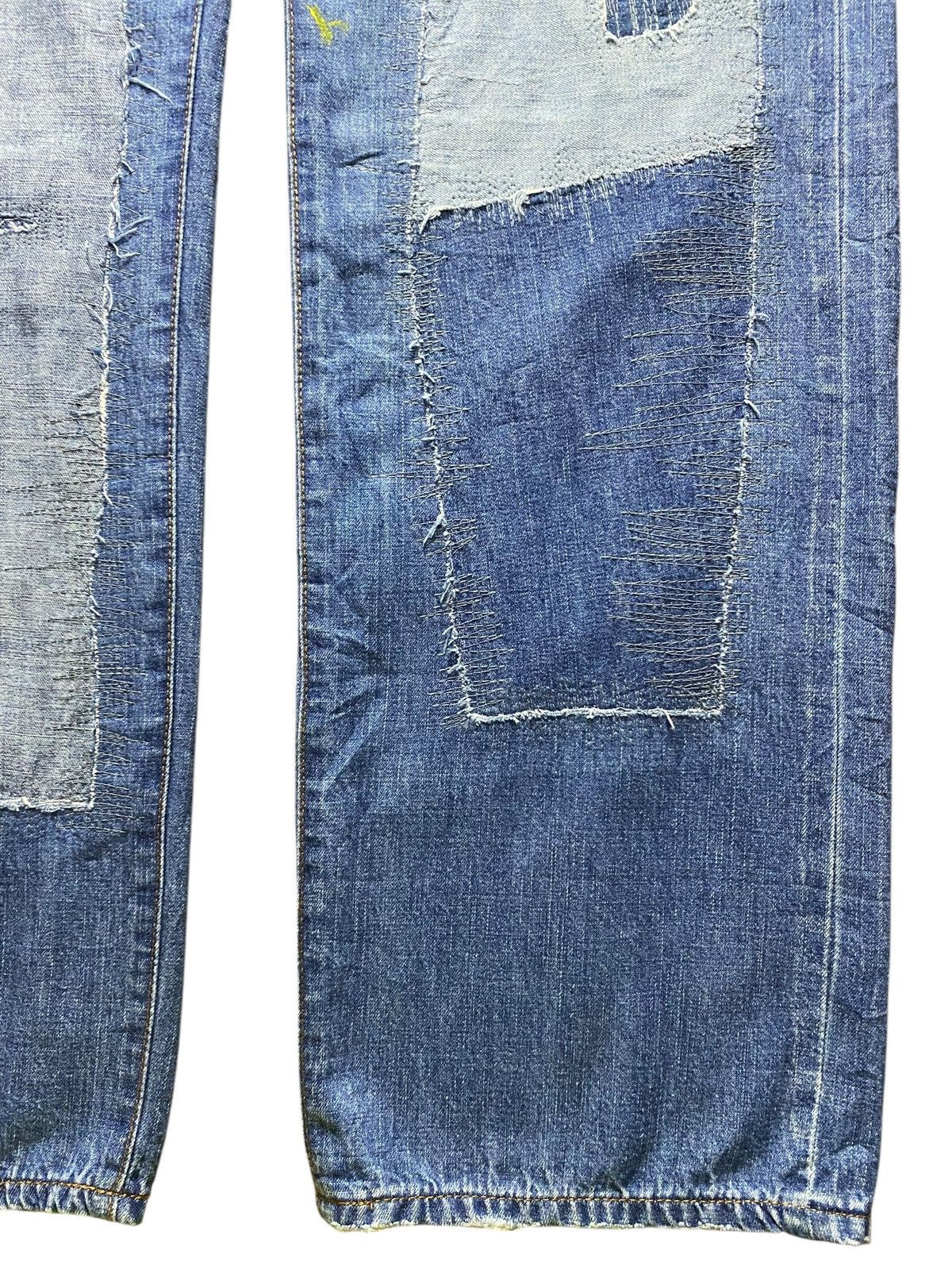 Japanese Brand Vintange Tendor Shashiko Boro Patched Distressed Loose Jeans Size US 36 / EU 52 - 10 Thumbnail
