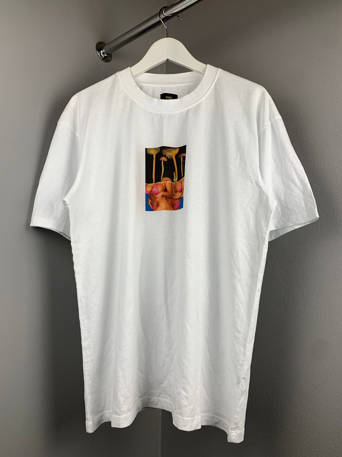 Pre-owned Edwin T-shirt Japanese In White
