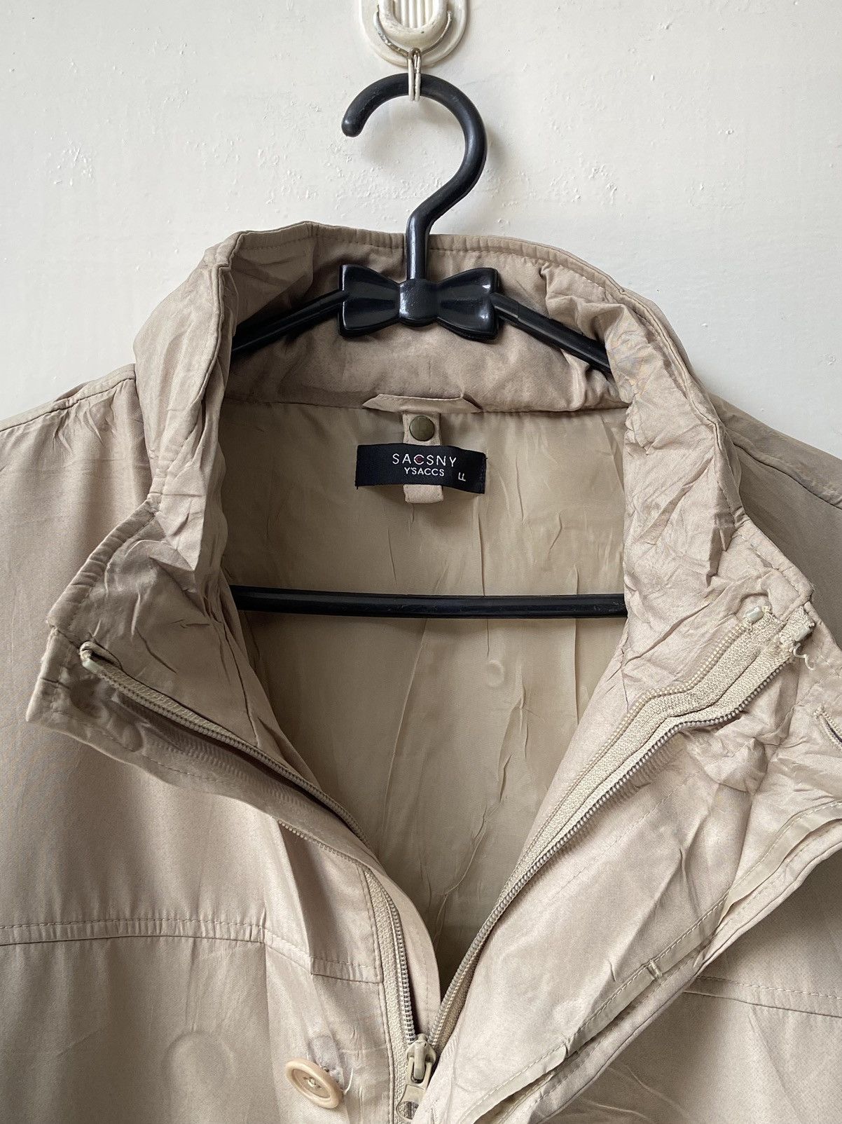 Designer × Japanese Brand × Yohji Yamamoto SACSNY Y’SACCS Beige Zip Jacket Size US L / EU 52-54 / 3 - 17 Thumbnail
