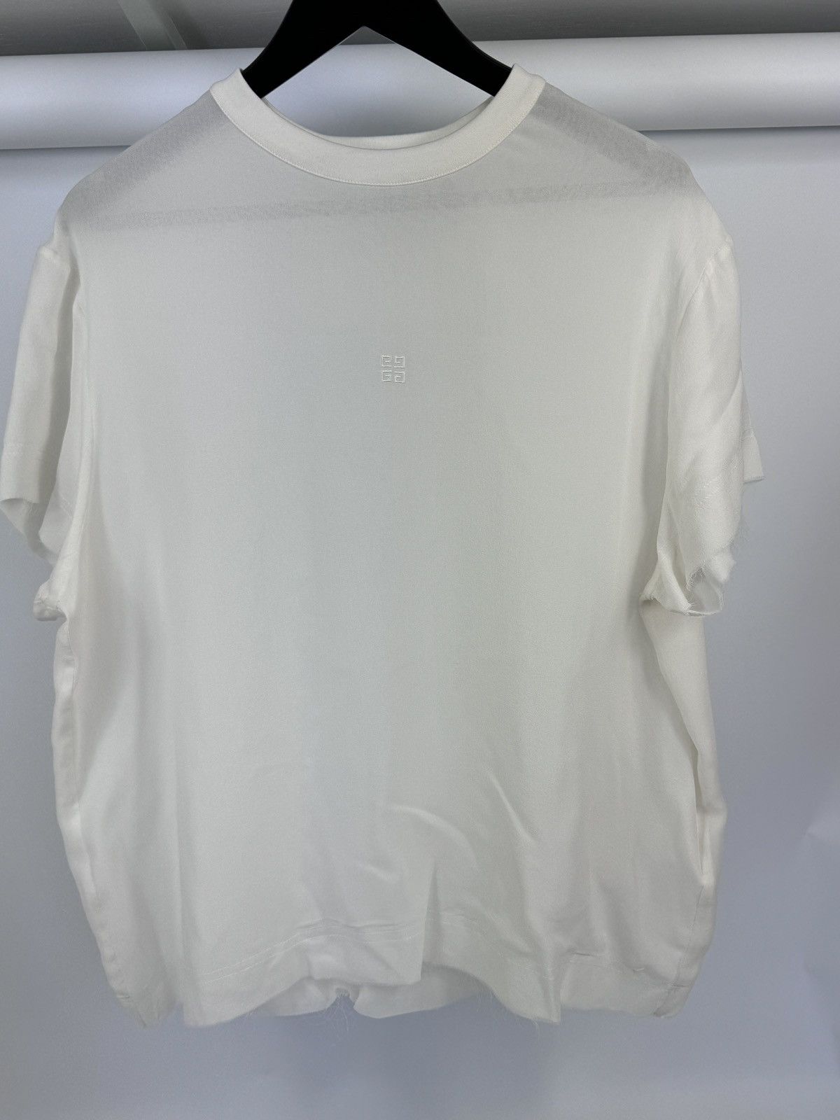 Givenchy LOGO EMBROIDERED SILK T-SHIRT Size US M / EU 48-50 / 2 - 1 Thumbnail