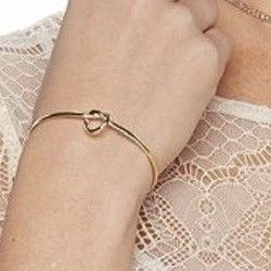 Lauren Conrad Lauren Conrad silver tone heart love knot cuff bracelet Size ONE SIZE - 4 Thumbnail