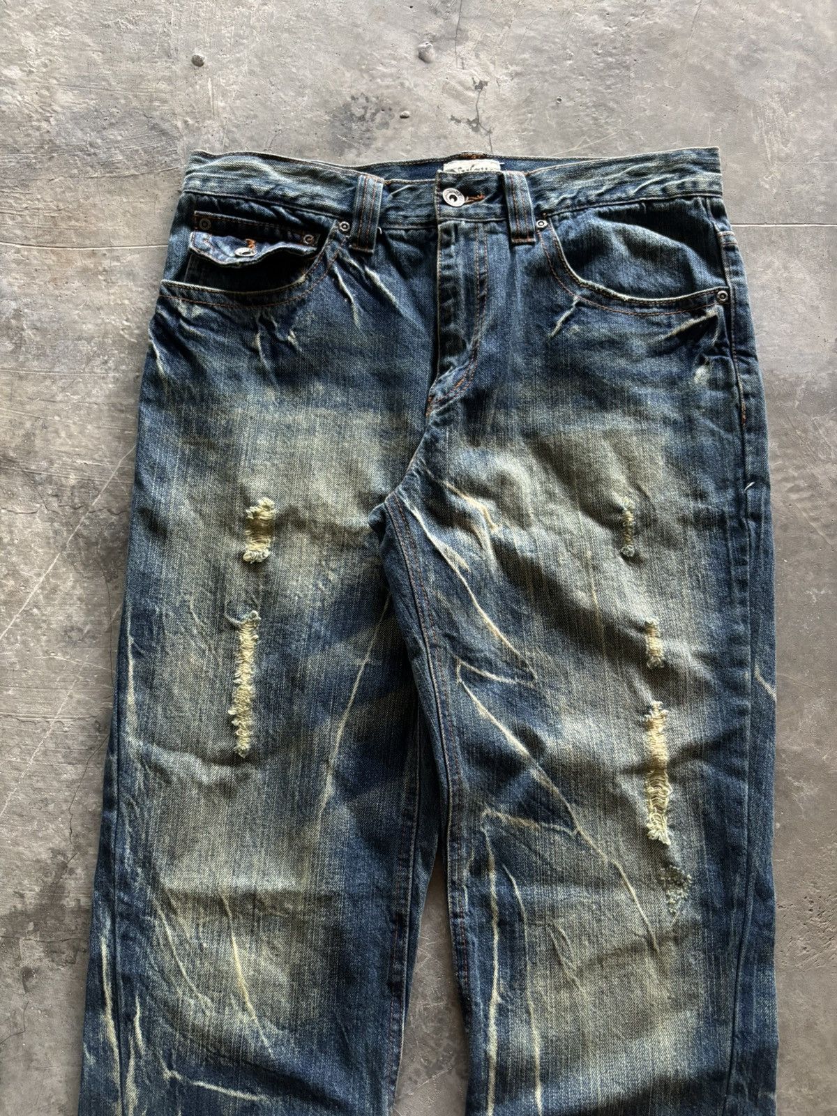 Tornado Mart NYLAUS flare distressed rusty mud wash mudmax style japanese Size US 31 - 2 Thumbnail