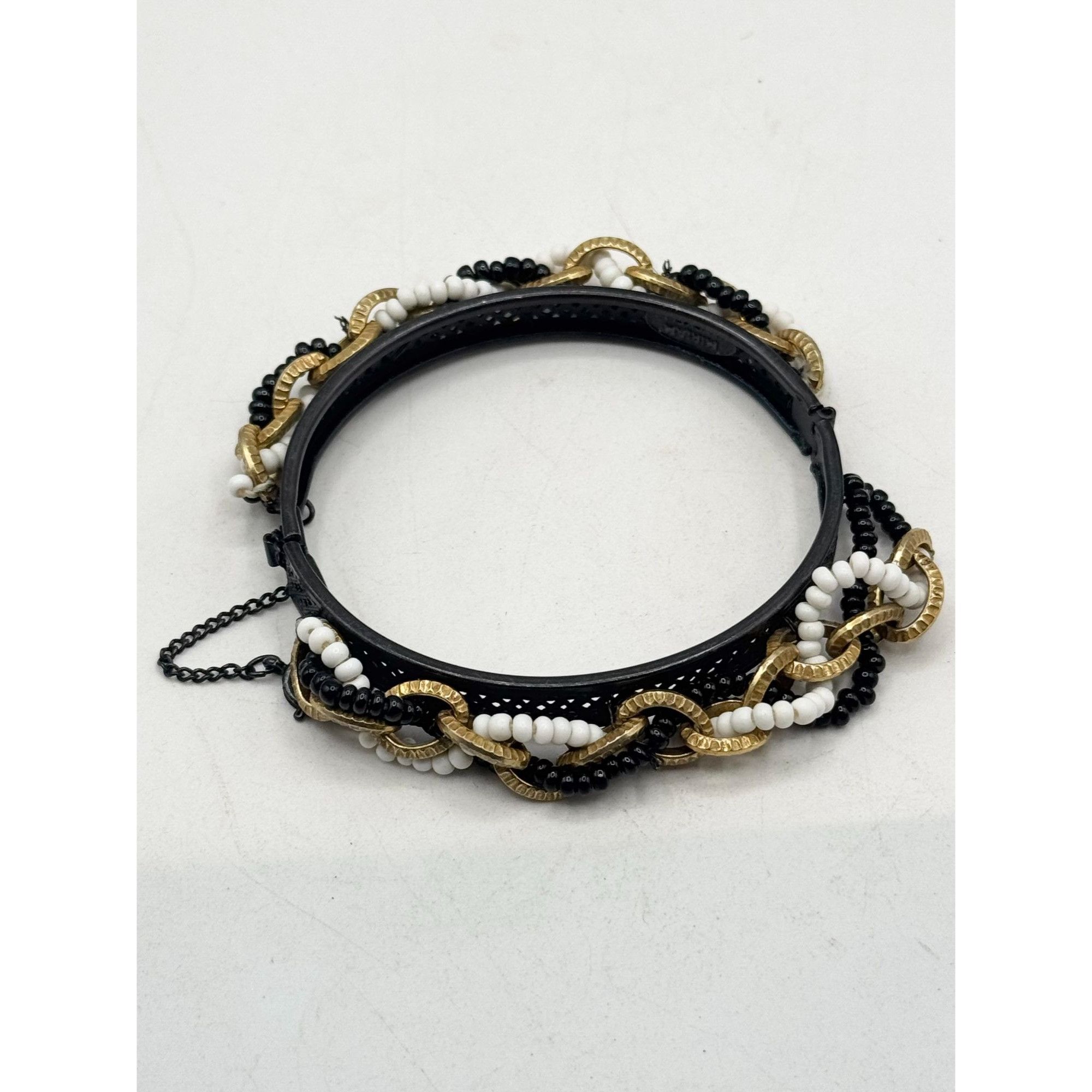 Miriam Haskell Miriam Haskell Beaded Wrapped Chain Bangle Bracelet Size ONE SIZE - 2 Thumbnail