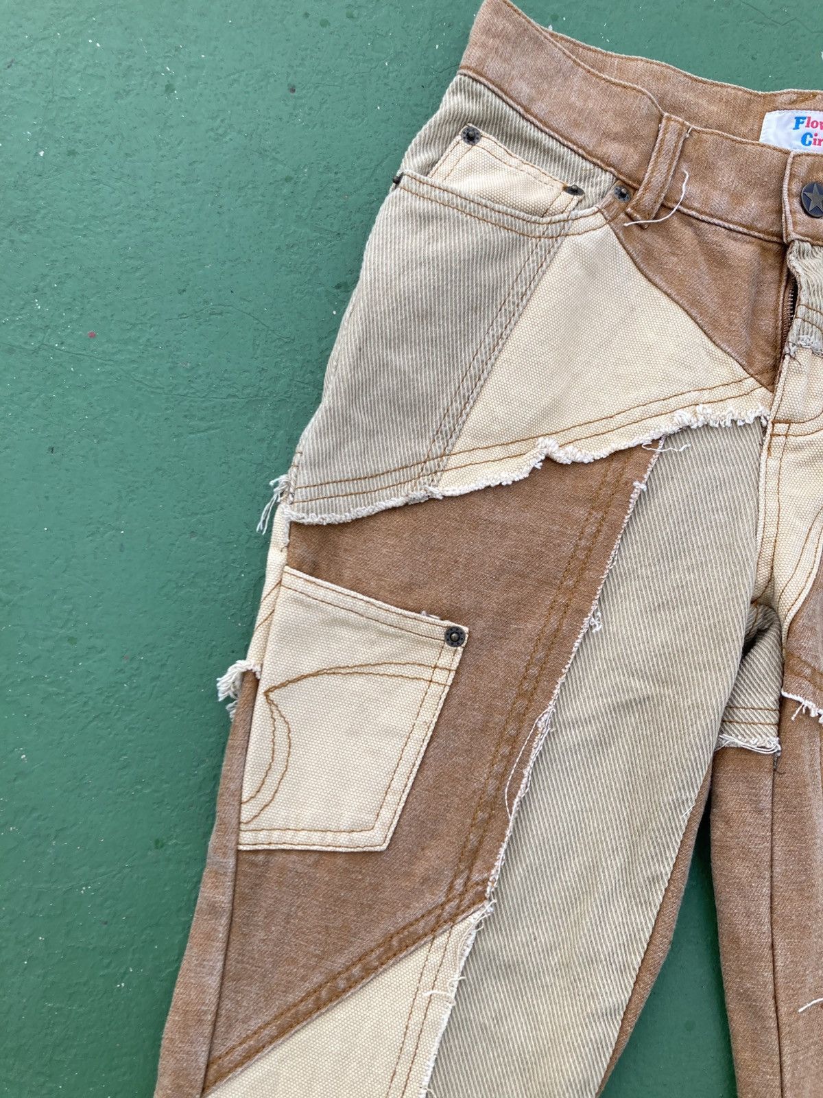 Japanese Brand Y2K Flower Cricle Japan Crazy Patchwork Flare western Size 30" / US 8 / IT 44 - 4 Thumbnail