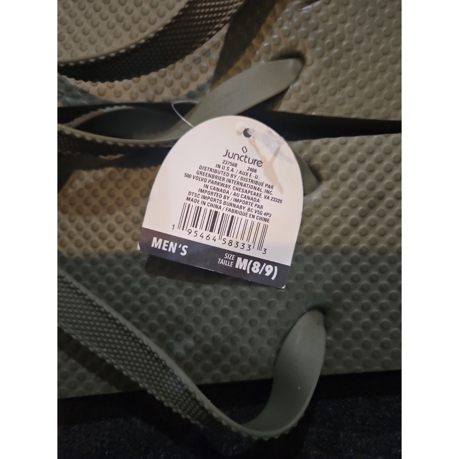 Other Juncture Men's Size Medium 8/9 Forest Green Flip Flips Size US 8 / EU 41 - 3 Thumbnail