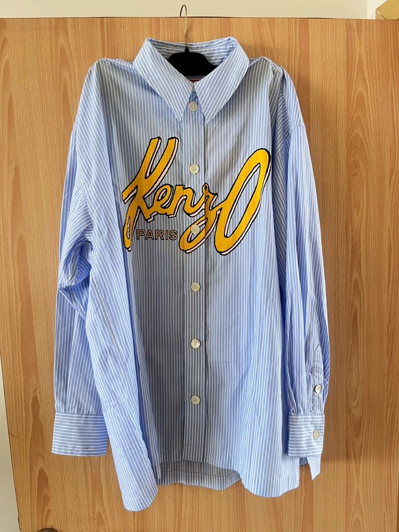 Kenzo KENZO Letter Logo striped long sleeve shirt Size US L / EU 52-54 / 3 - 1 Thumbnail