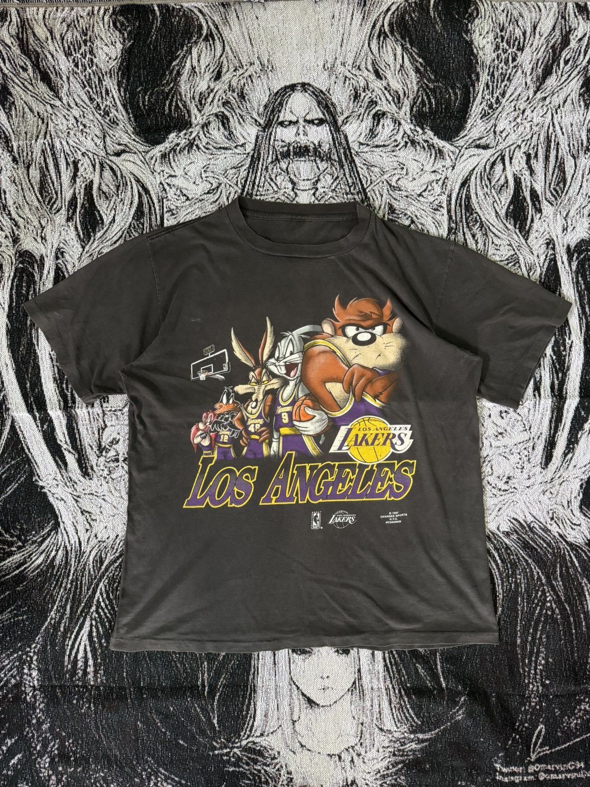 Vintage VTG Looney Tunes Los Angeles Lakers 90s Size US XL / EU 56 / 4 - 2 Thumbnail