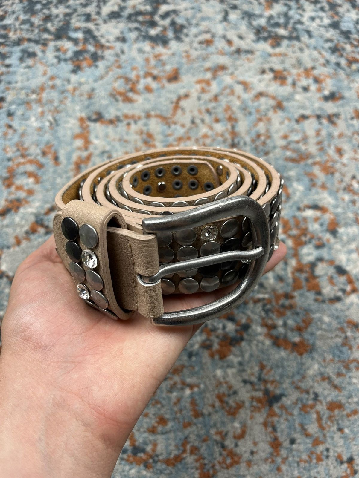 Seditionaries × Vintage Vintage y2k studded leather belt crystals bb Simon style Size ONE SIZE - 2 Thumbnail