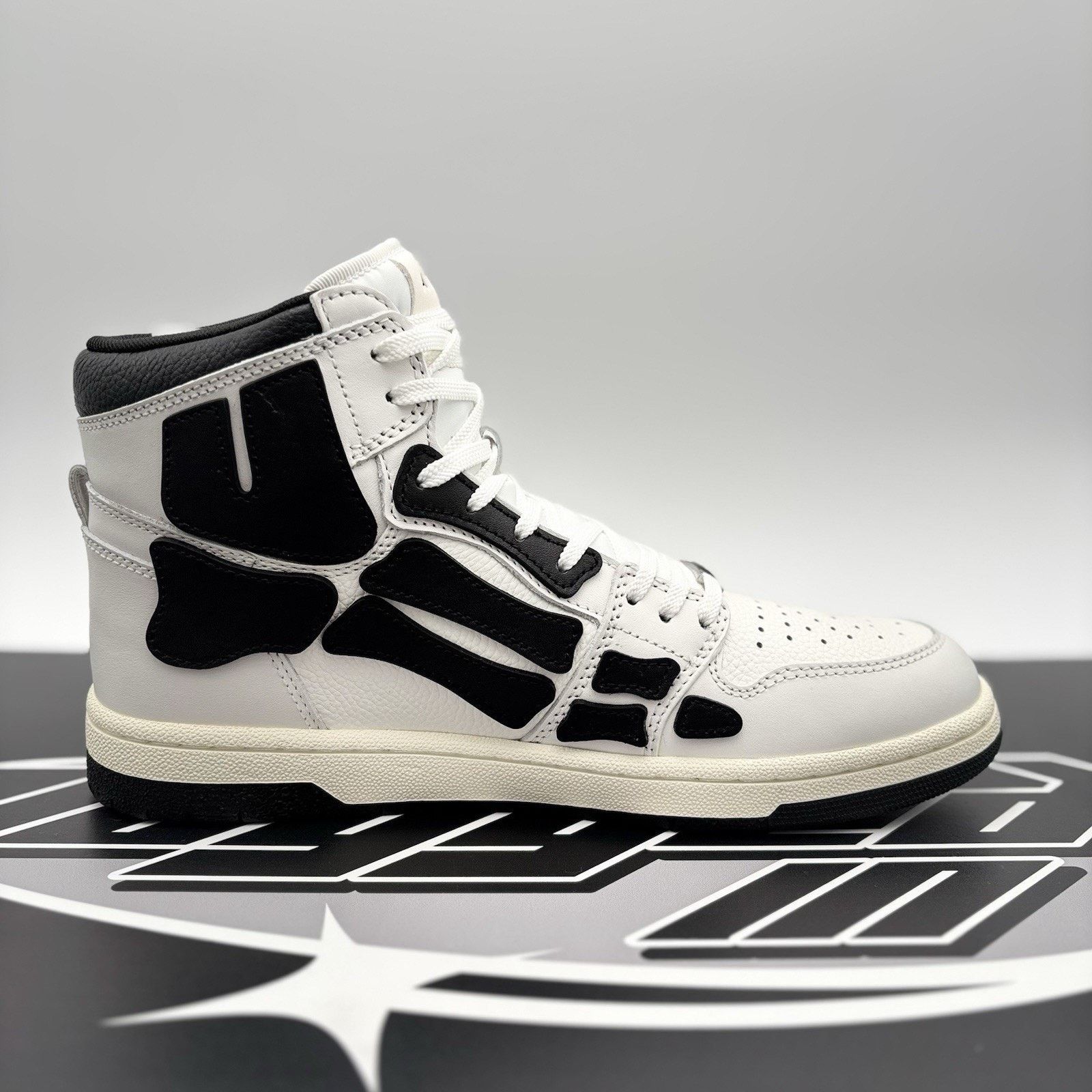 Amiri Amiri Skel High Top Sneakers ' Black, White ' | NEW! Size US 9 / EU 42 - 14 Thumbnail