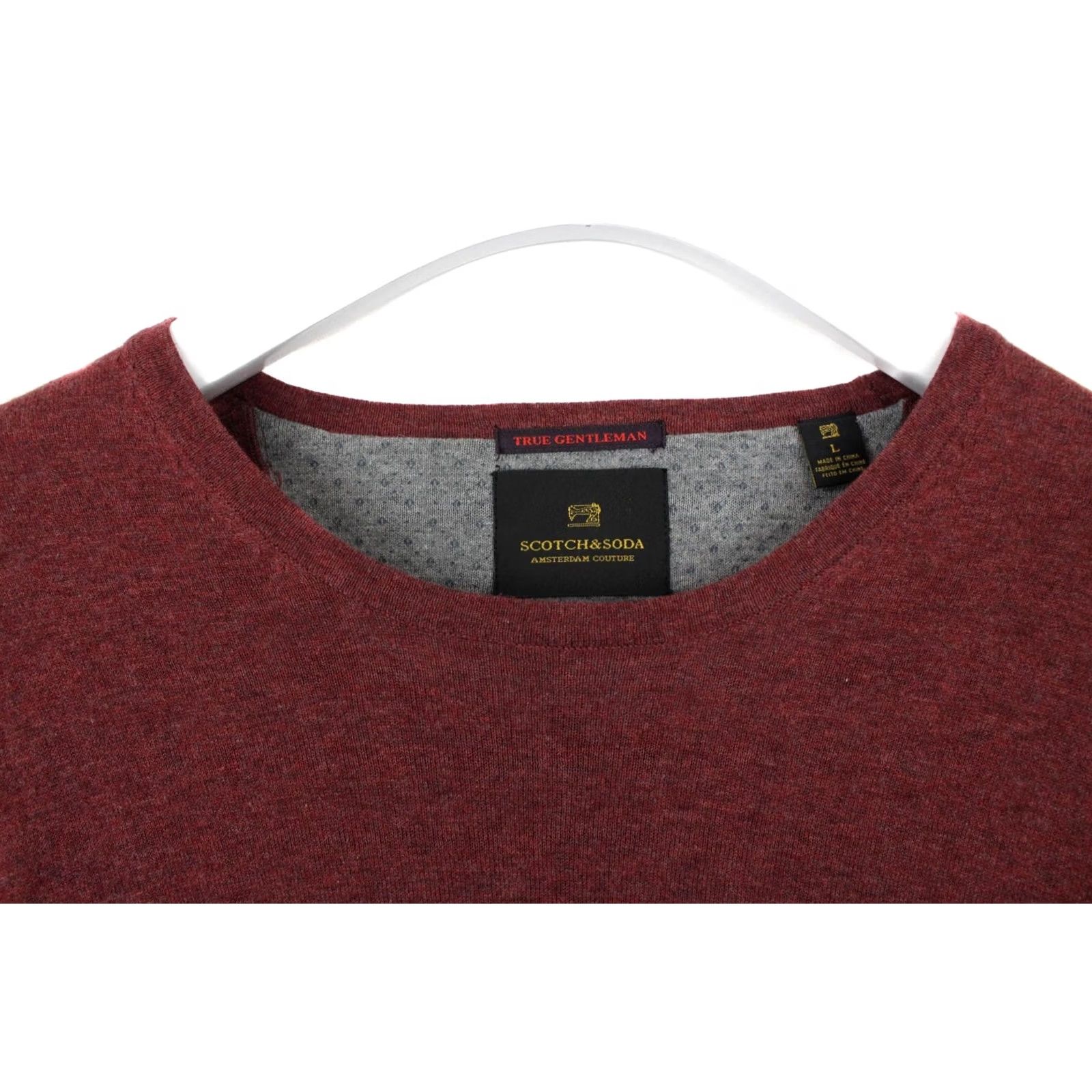 Scotch & Soda SCOTCH & SODA Jumper Men Large Melange Pattern Crew Neck Long Sleeve Logo Size US L / EU 52-54 / 3 - 4 Thumbnail