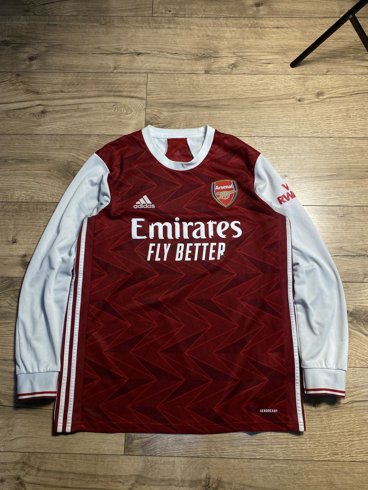 Adidas Adidas Arsenal Home Long Sleeve Shirt 20-21 Jersey Men's szL Size US L / EU 52-54 / 3 - 1 Thumbnail