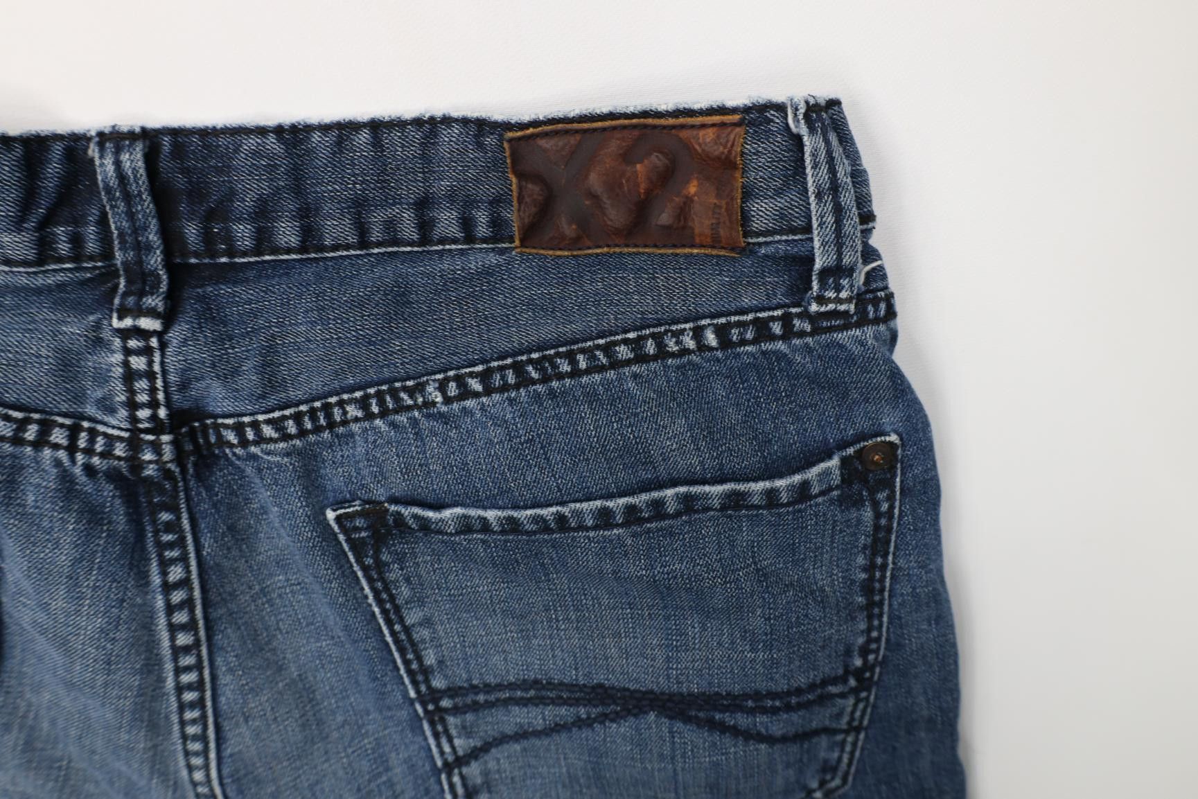 Express Vintage Y2K Express X2 Rise Boot Cut Wide Leg Denim Jeans Size US 36 / EU 52 - 17 Thumbnail