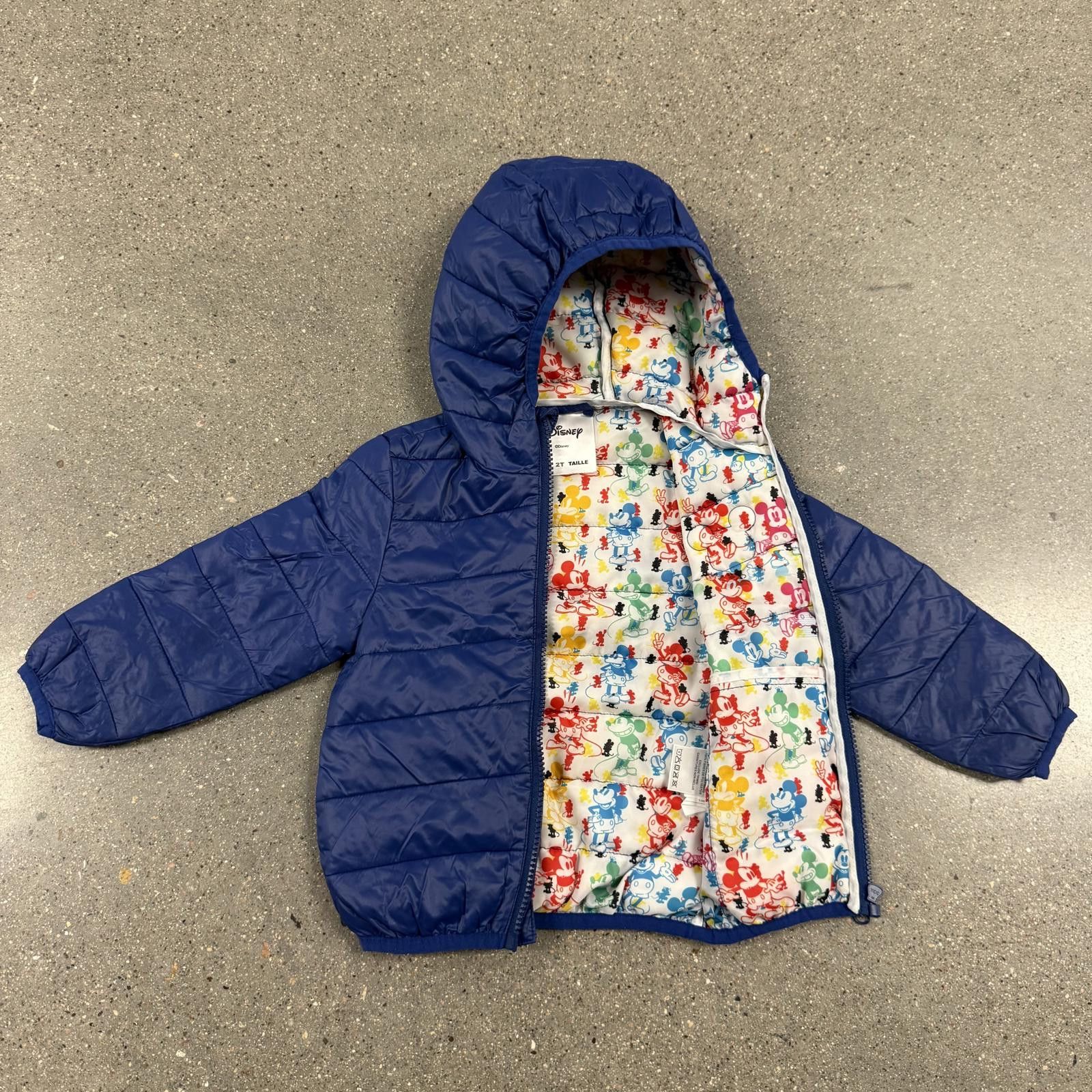 Disney Disney Baby Boys Hooded Puffer Jacket Blue 2T Size US XXS / EU 40 - 5 Thumbnail