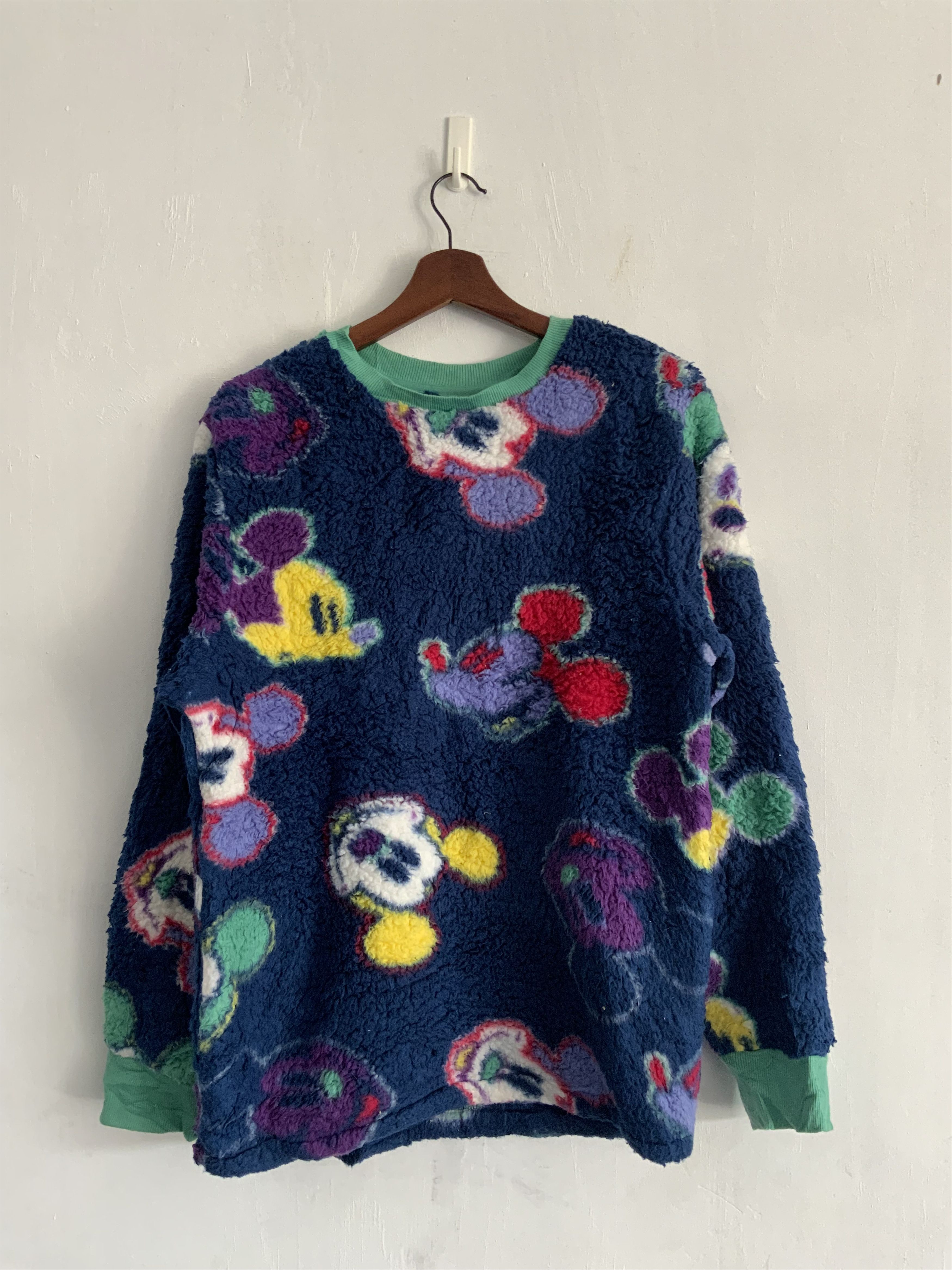 Japanese Brand Disney Mickey Mouse Fur Fleece Sweatshirt Size US S / EU 44-46 / 1 - 1 Thumbnail