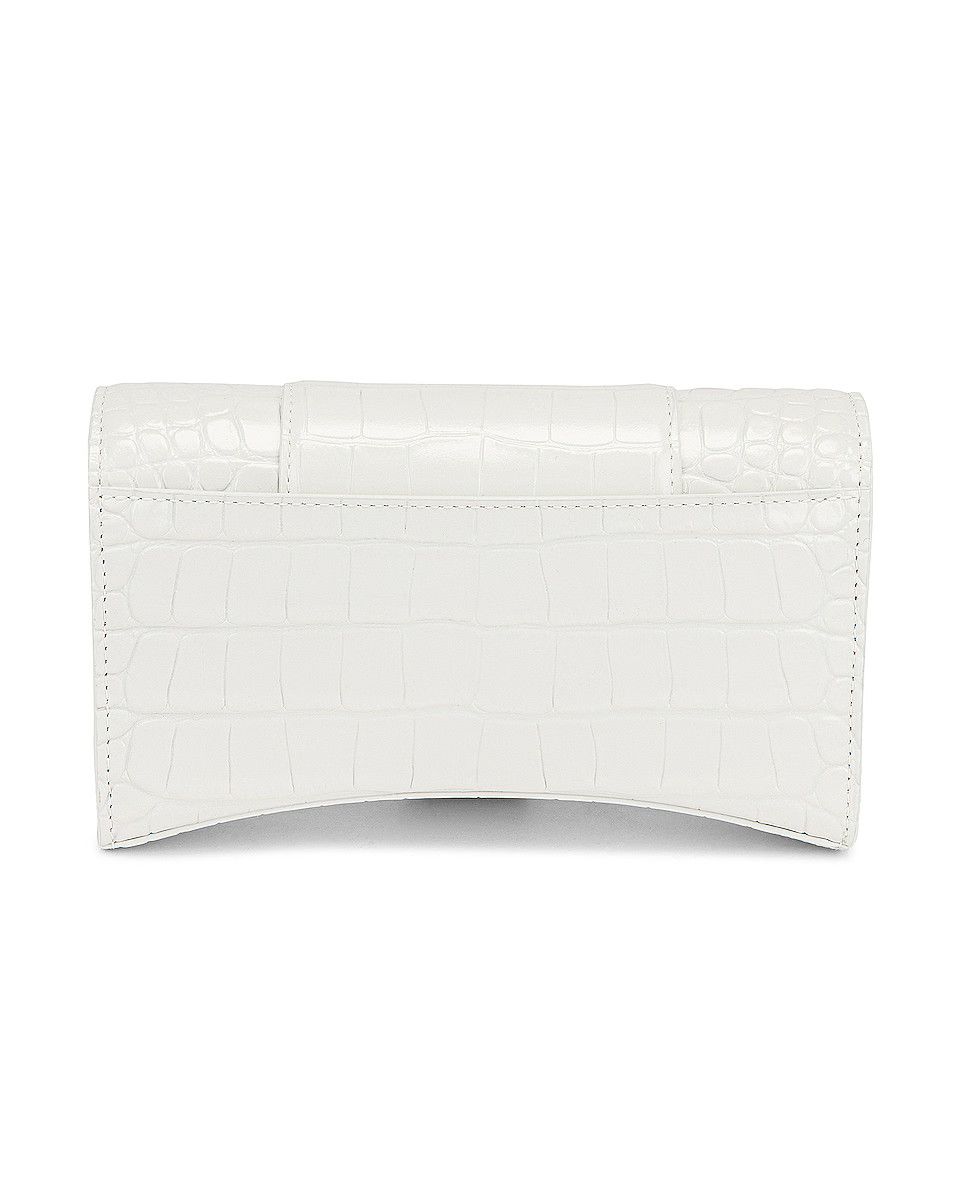 Balenciaga o1srvl11e0426 Size: OS/ Hourglass Wallet on Chain Bag White Size ONE SIZE - 4 Thumbnail