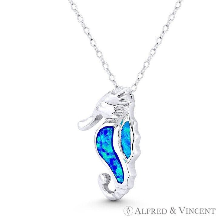 Other Seahorse Ocean Sealife Charm Created Opal Pendant Size ONE SIZE - 1 Preview