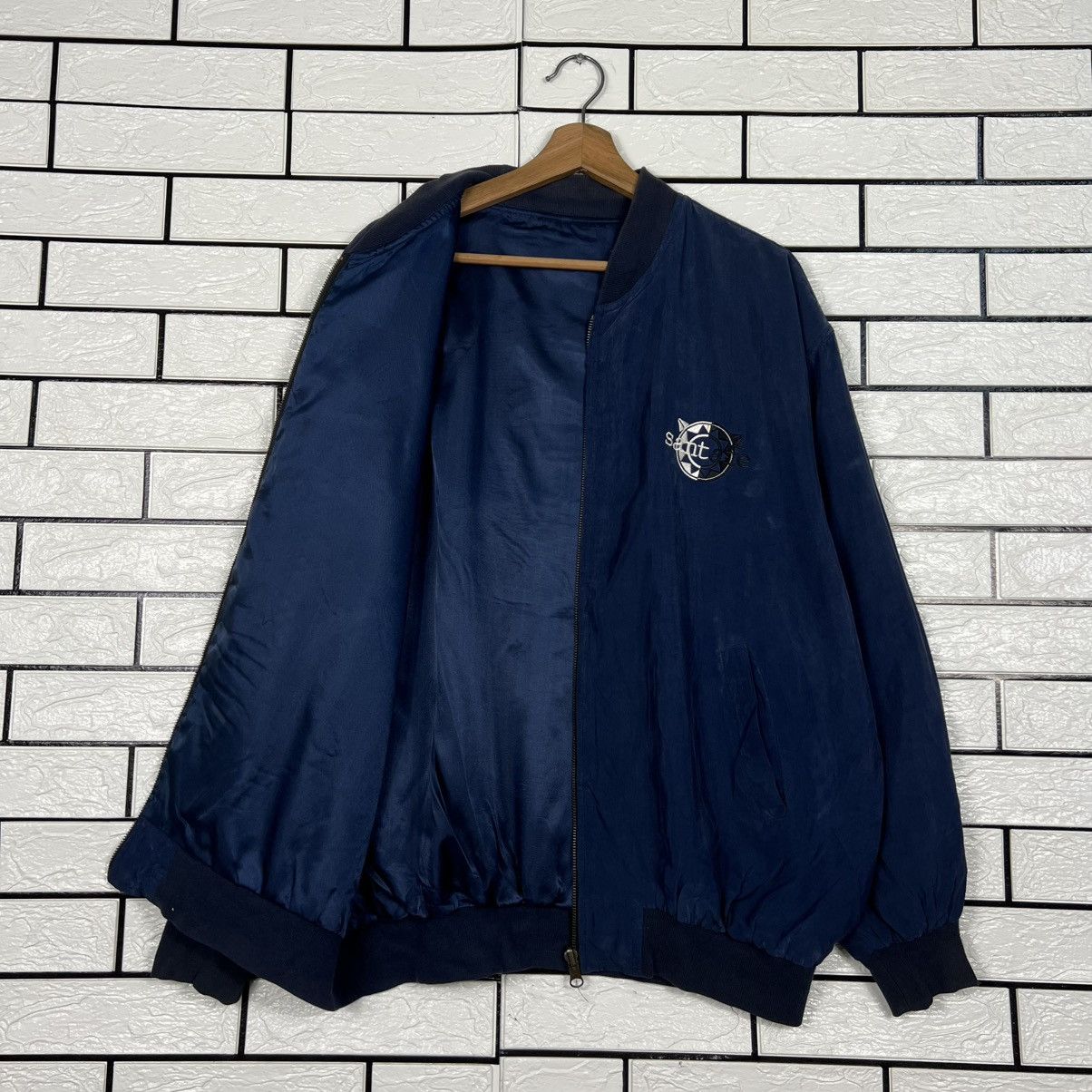 Japanese Brand Vintage SANTAFE Embroidery Big Logo Bomber Jacket #3988-C181 Size US XL / EU 56 / 4 - 11 Thumbnail