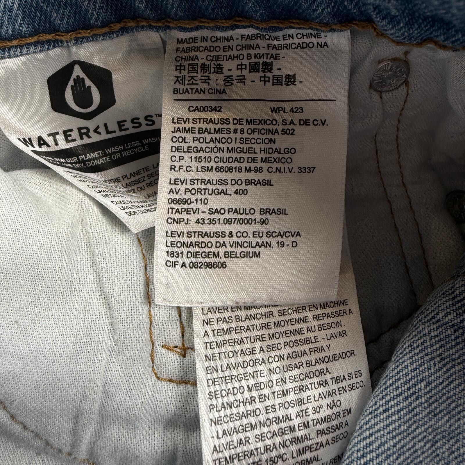 Levi's Levis 569 Loose Straight Jeans Light Wash Baggy Fit 34x30 Size US 34 / EU 50 - 10 Thumbnail