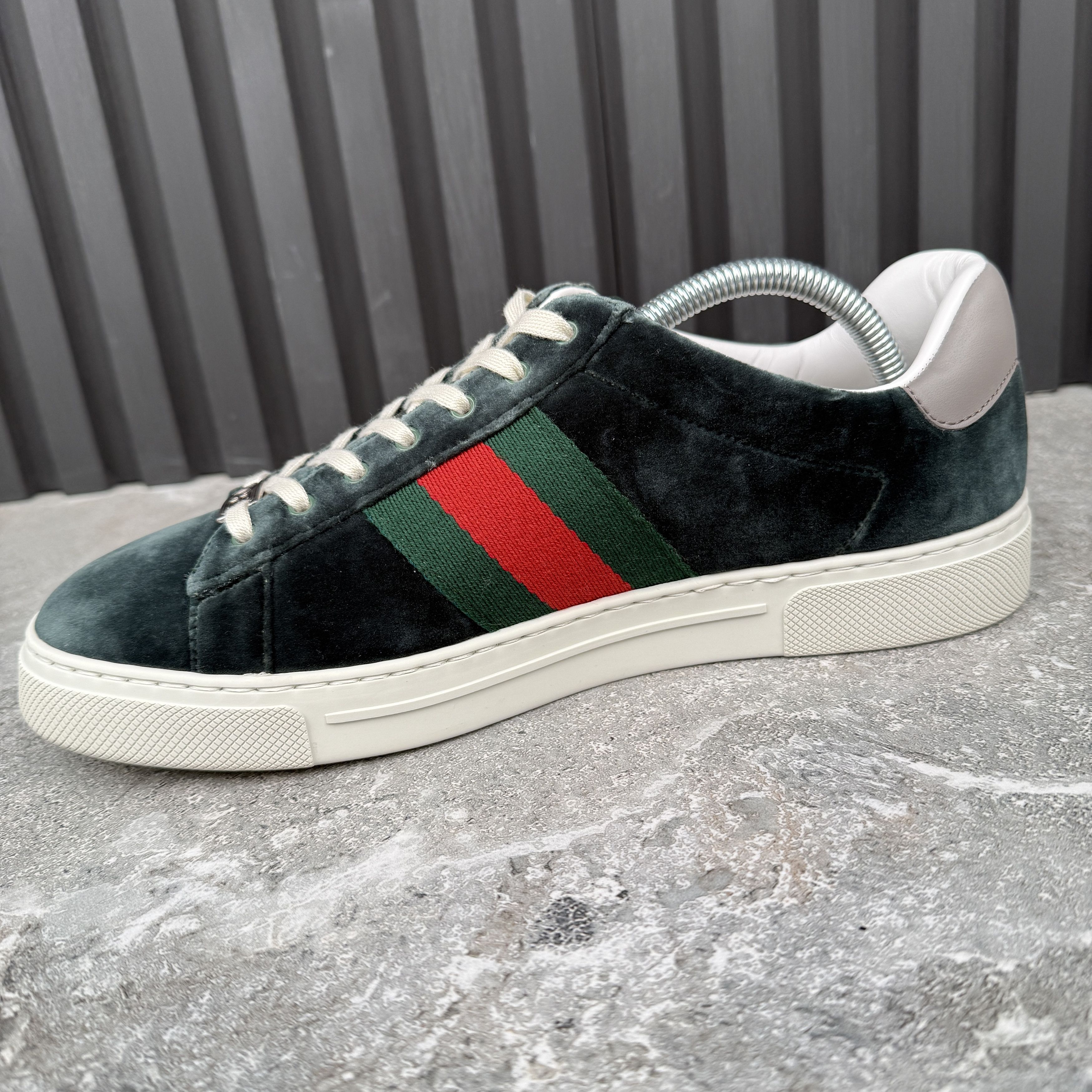 Gucci GUCCI Ace Web Low Top Sneakers Velour Size US 7.5 / EU 40-41 - 6 Thumbnail