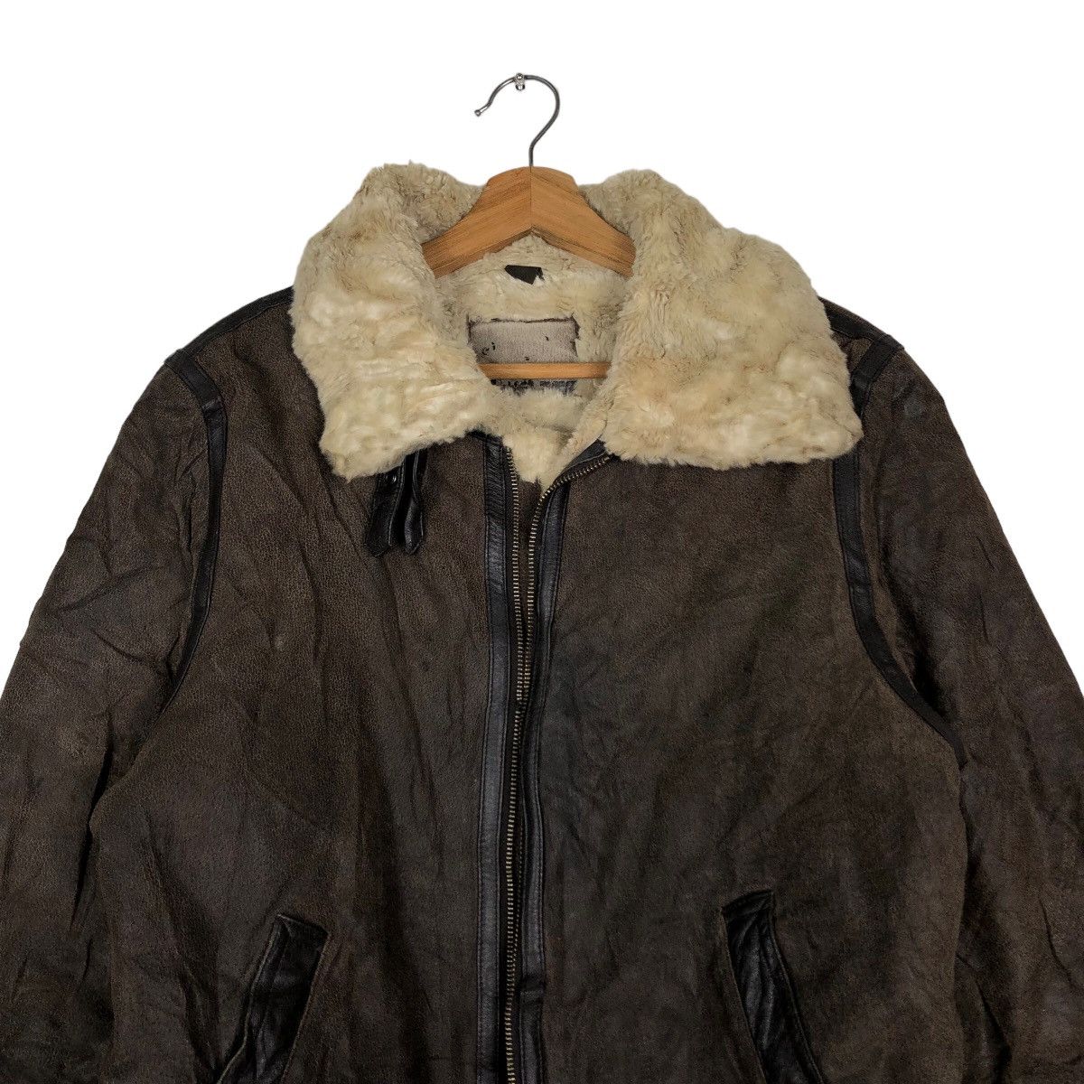 Japanese Brand 🔥Vtg Shearling Leather Jacket B 3 Military Collections Size US M / EU 48-50 / 2 - 3 Thumbnail