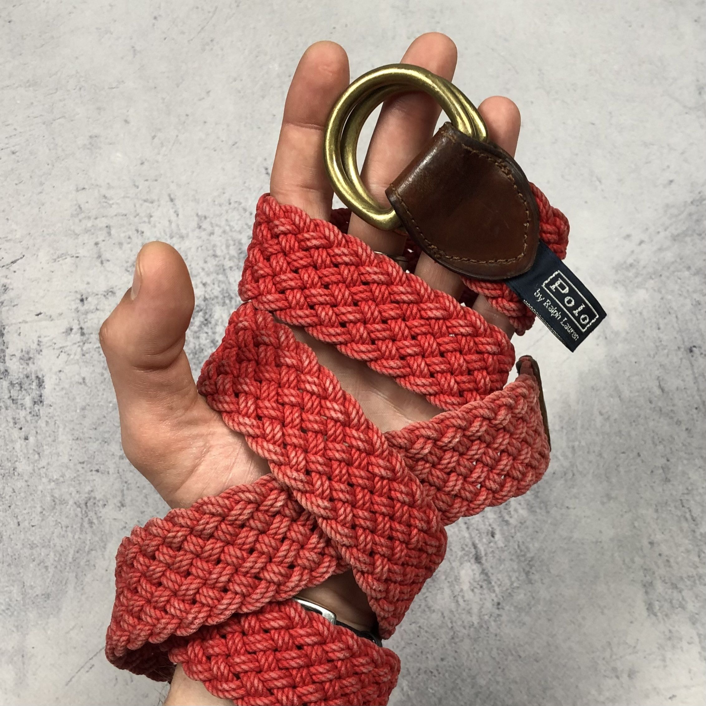 Polo Ralph Lauren Vintage 90s Polo Ralph Lauren Leather Belt D-Ring Braided Size ONE SIZE - 2 Thumbnail