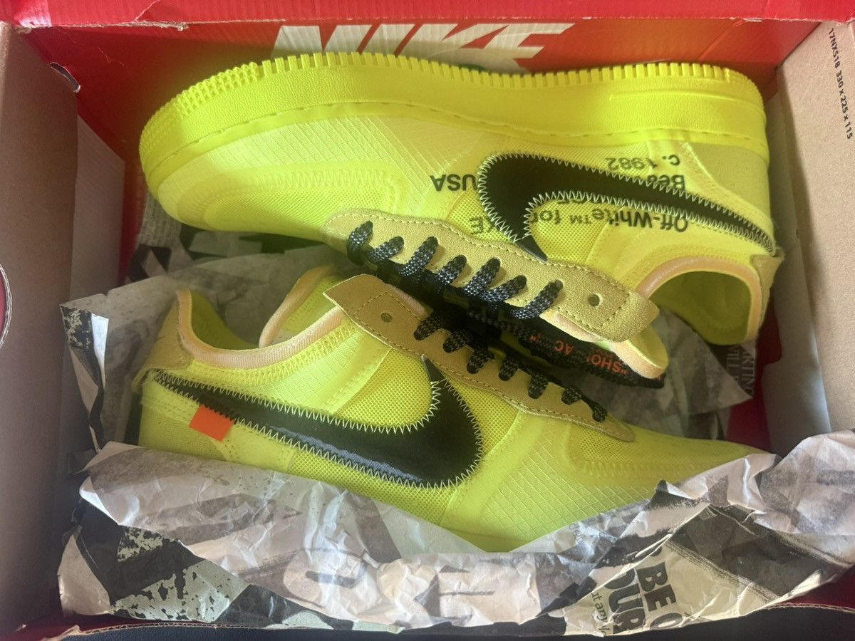 Off-White Nike Air Force 1 Low Off-White Volt Size US 9 / EU 42 - 4 Thumbnail