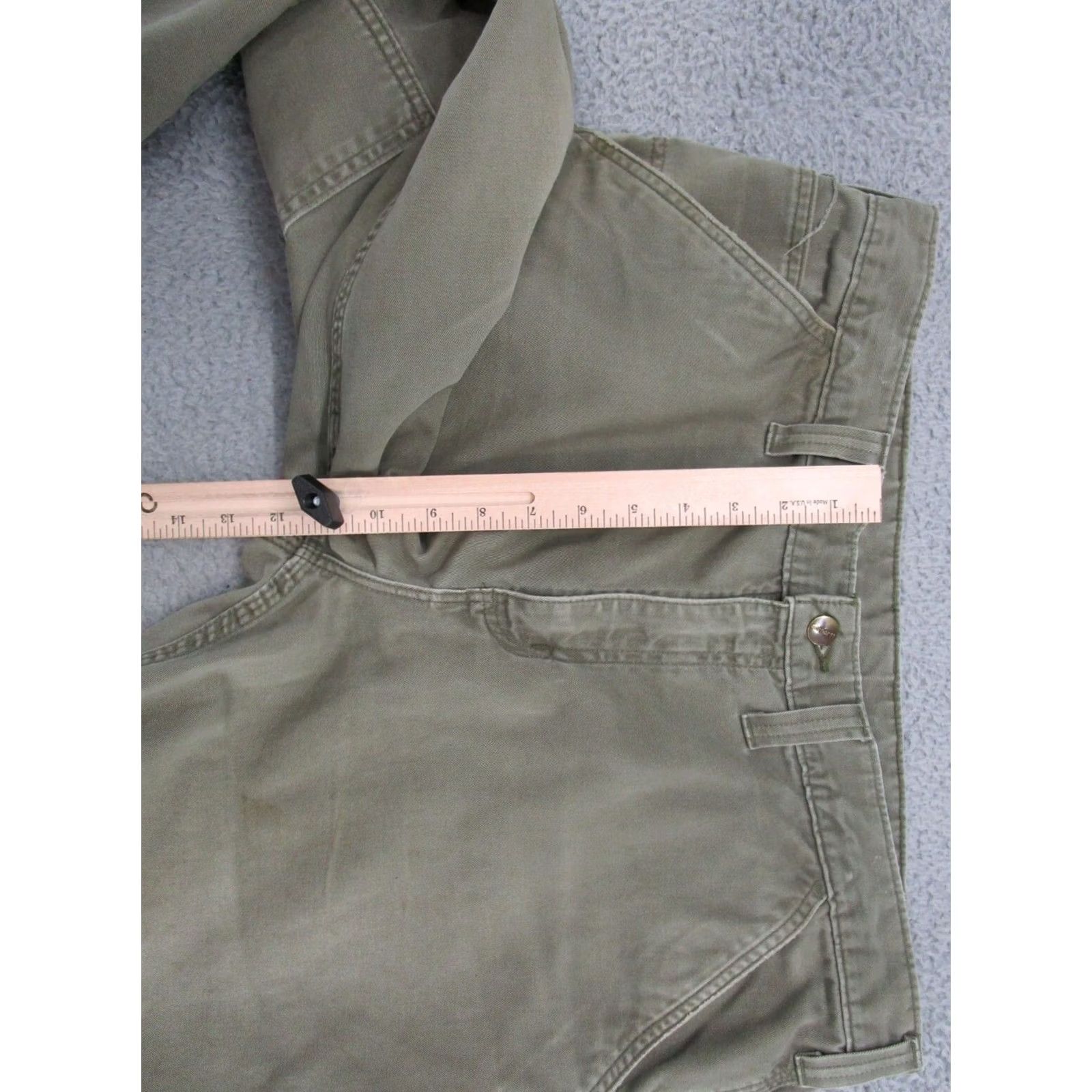 Carhartt VINTAGE Carhartt B324 ARG Relaxed Fit Carpenter Pants 38x30 Green Distressed Mens Jeans Pants Size US 38 / EU 54 - 7 Thumbnail