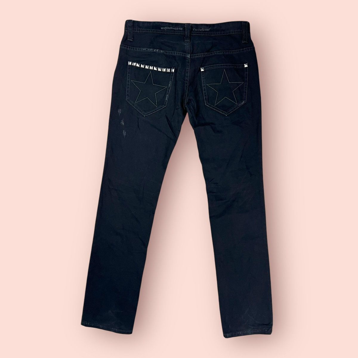 Hysteric Glamour × If Six Was Nine × Japanese Brand VINTAGE WWL DISTRESSED STUDDED BLACK JEANS JAPAN Size 30" / US 8 / IT 44 - 7 Thumbnail