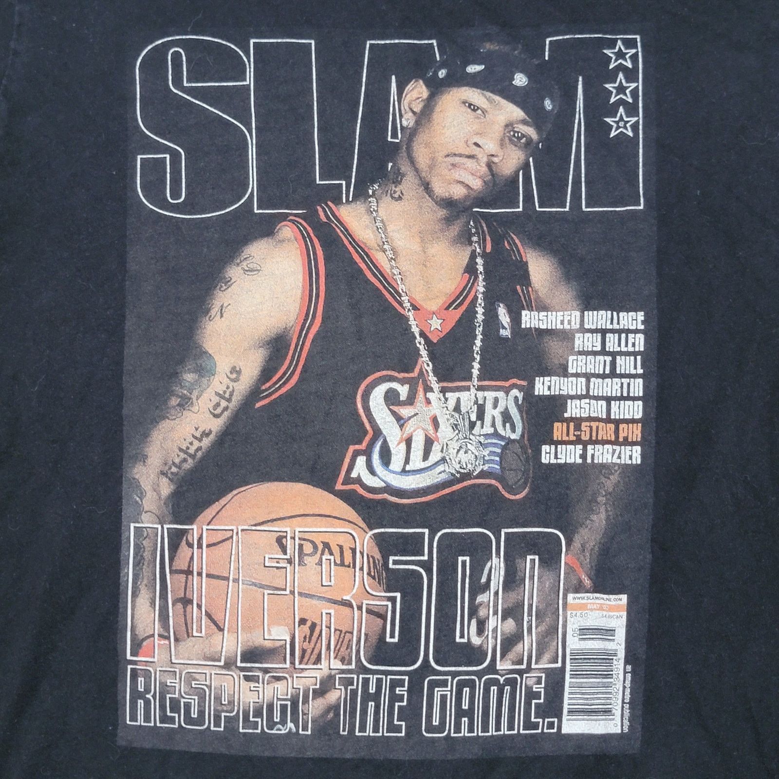 Mitchell & Ness SLAM Cover Unisex Tee w/ Philly 76ers Allen Iverson - Small Size US S / EU 44-46 / 1 - 4 Thumbnail