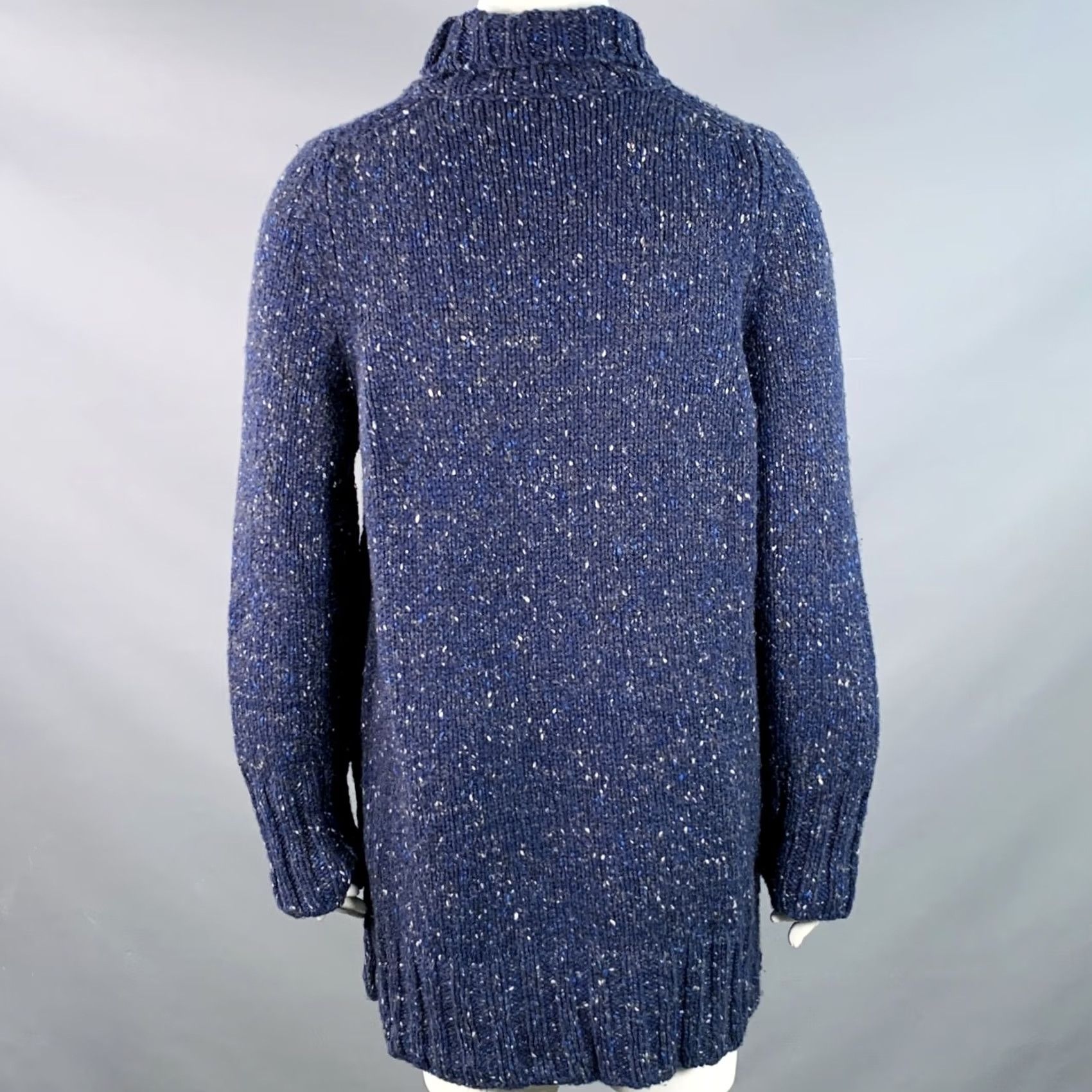 The Row THE ROW Sweater Womens L Navy Size Wool Melange Turtleneck Size L / US 10 / IT 46 - 3 Thumbnail
