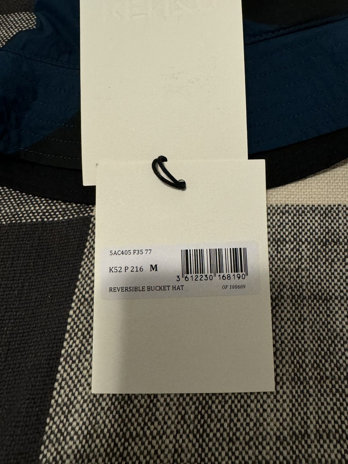 Kenzo Reversible Black / Blue Print Bucket Hat - M (New!) Size 32 - 10 Thumbnail
