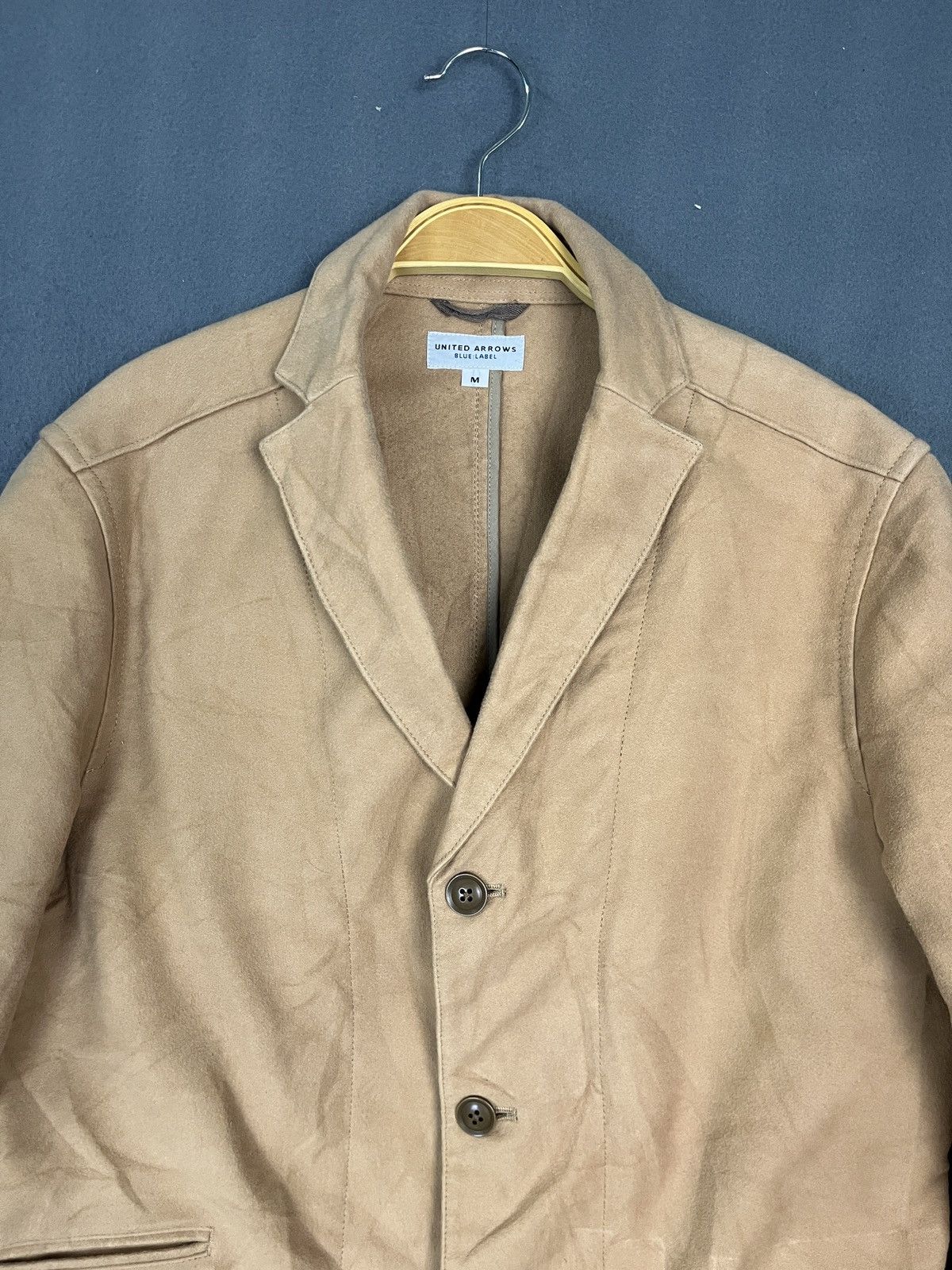 Japanese Brand × United Arrows United Arrows Blue Label 3 Button Cotton Chore Sport Blazer Size 38R - 3 Thumbnail