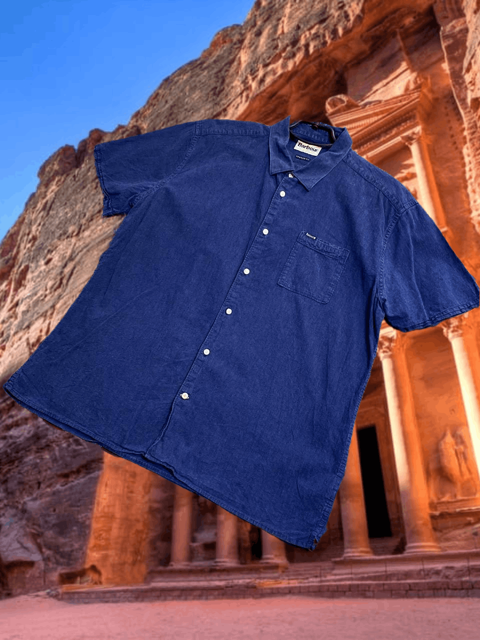 Barbour Vintage Y2K shirt Barbour blue streetwear Size US L / EU 52-54 / 3 - 1 Thumbnail