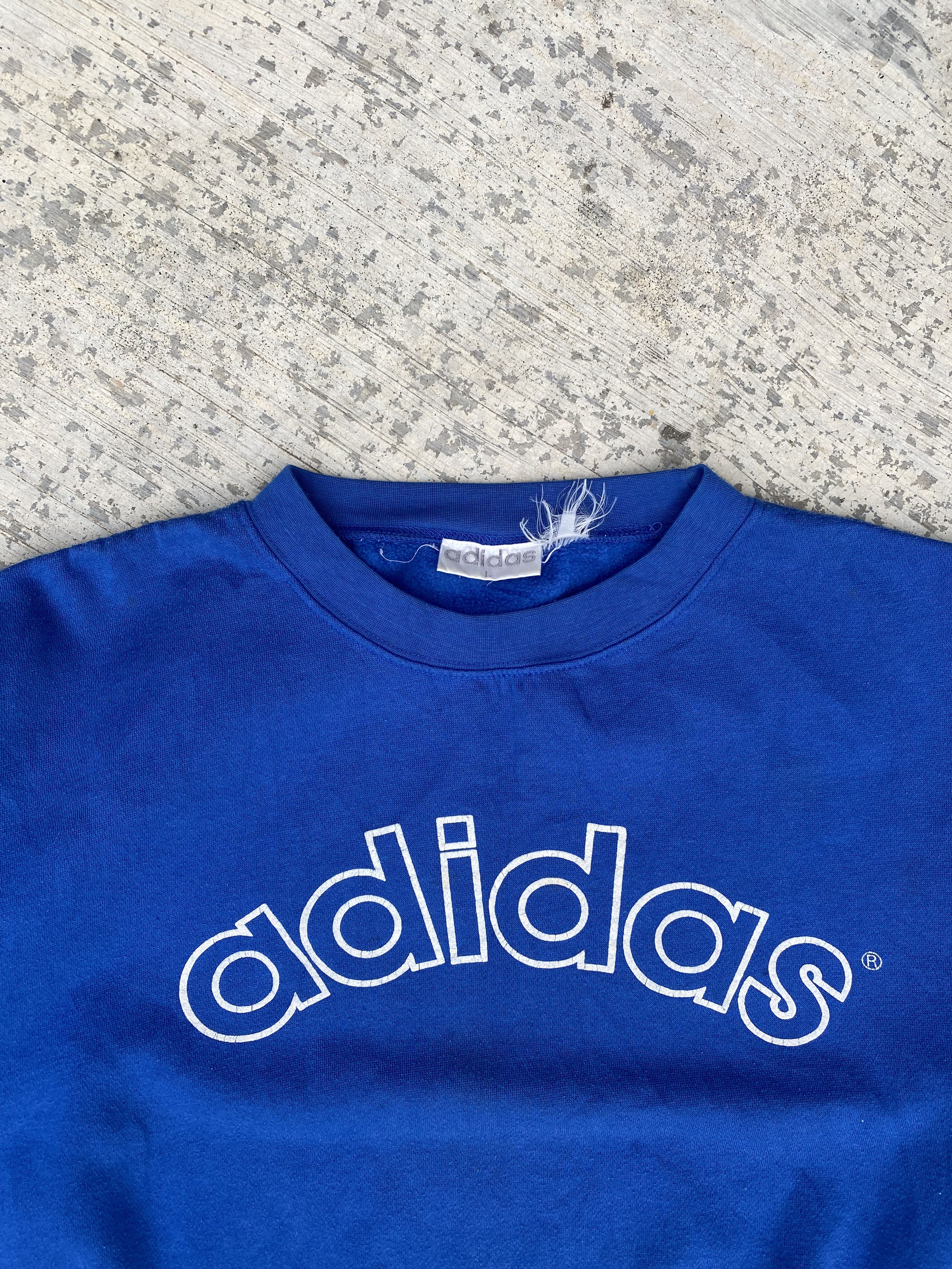 Adidas × Vintage Vintage Adidas spellout baggy sweatshirt Size US M / EU 48-50 / 2 - 3 Thumbnail