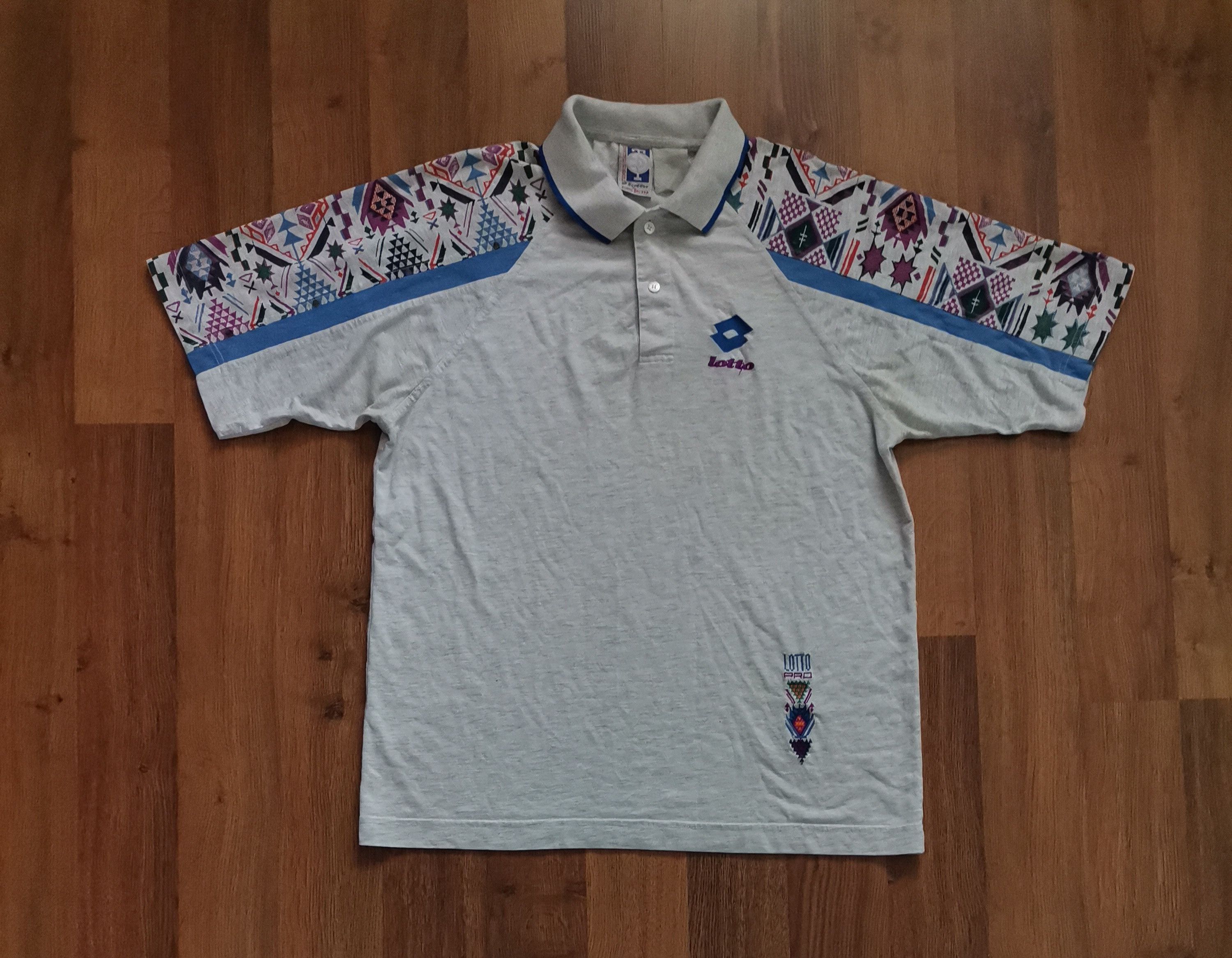 Lotto Sport Vintage Lotto Boris Becker Aztec Polo Size US L / EU 52-54 / 3 - 1 Thumbnail