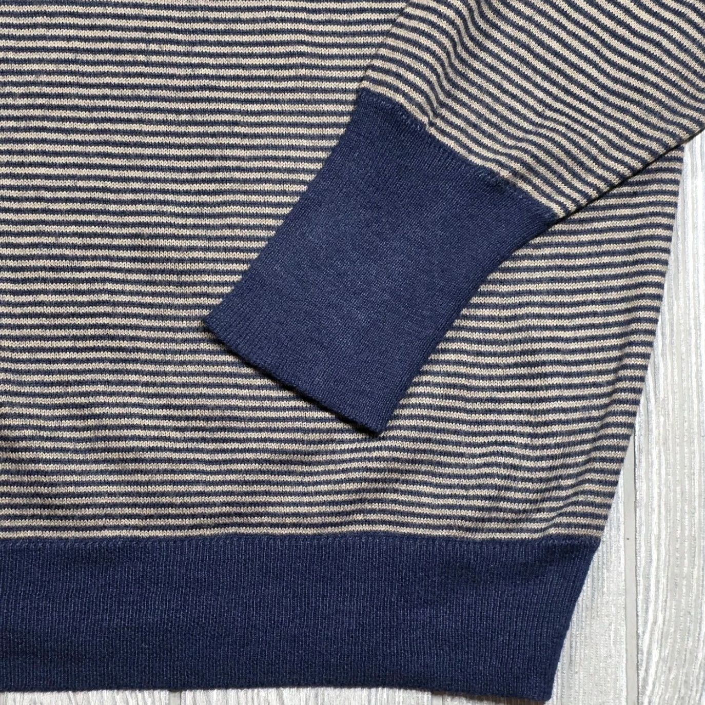 Izod VINTAGE Izod Lacoste Sweater Mens L Blue Beige Knit Polo Long Sleeve 80s Soft Size US L / EU 52-54 / 3 - 3 Thumbnail