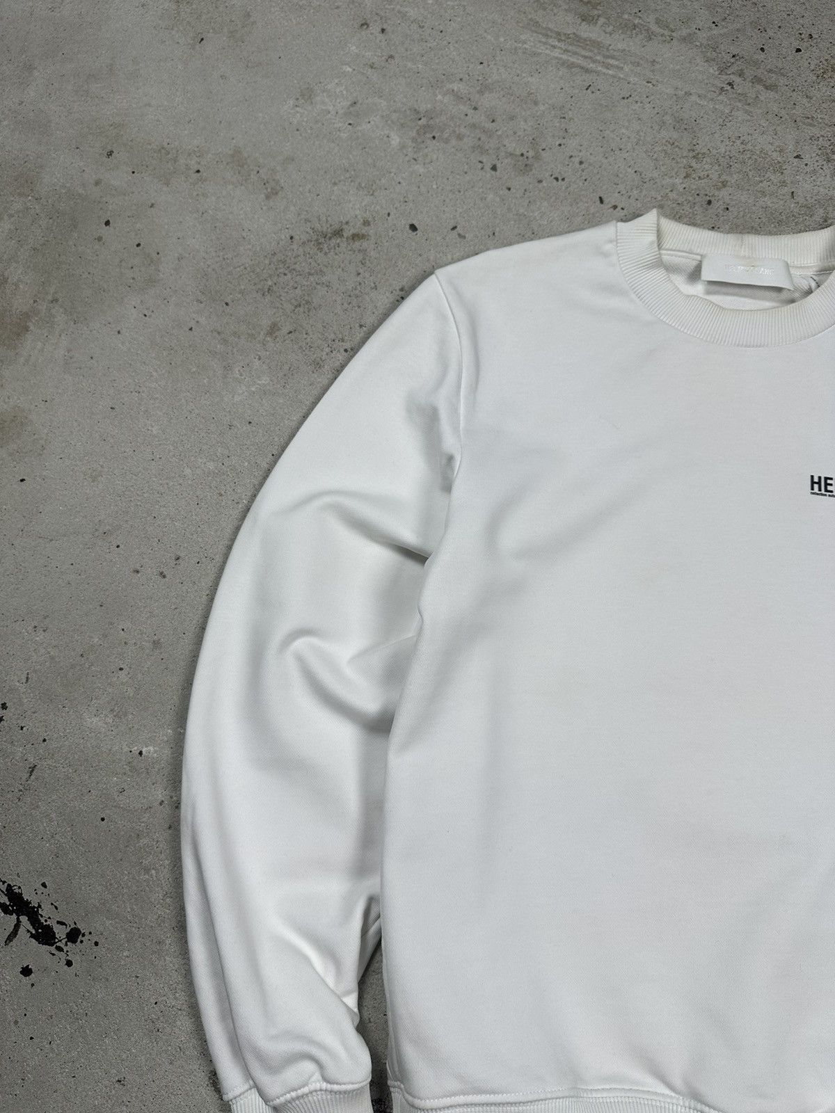 Helmut Lang Helmut Lang 2018 Autumn Winter White Crewneck Sweatshirt Size US S / EU 44-46 / 1 - 5 Thumbnail