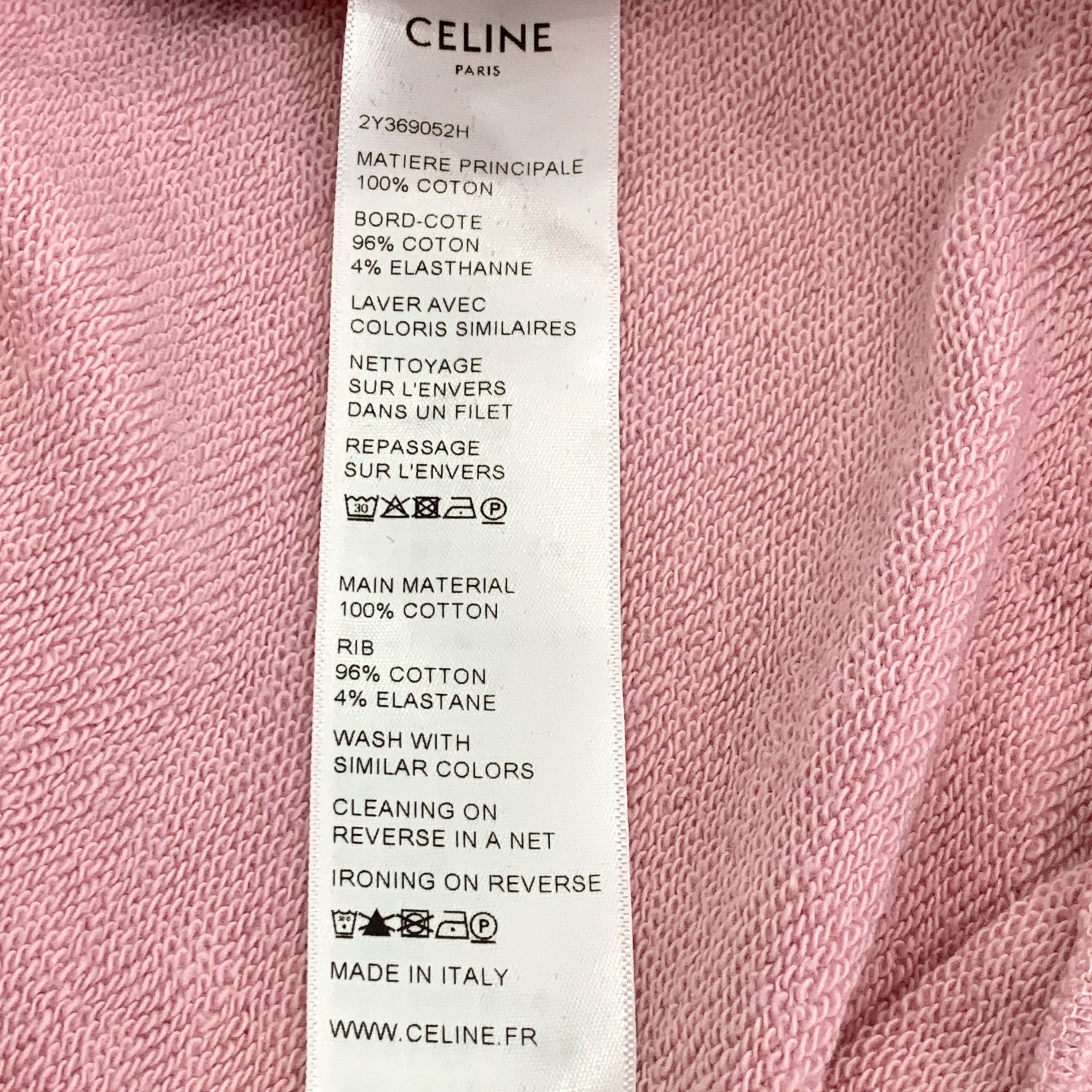 Celine Celine Hoodie – Pink Logo Print Sweatshirt (Size S) Size S / US 4 / IT 40 - 3 Thumbnail