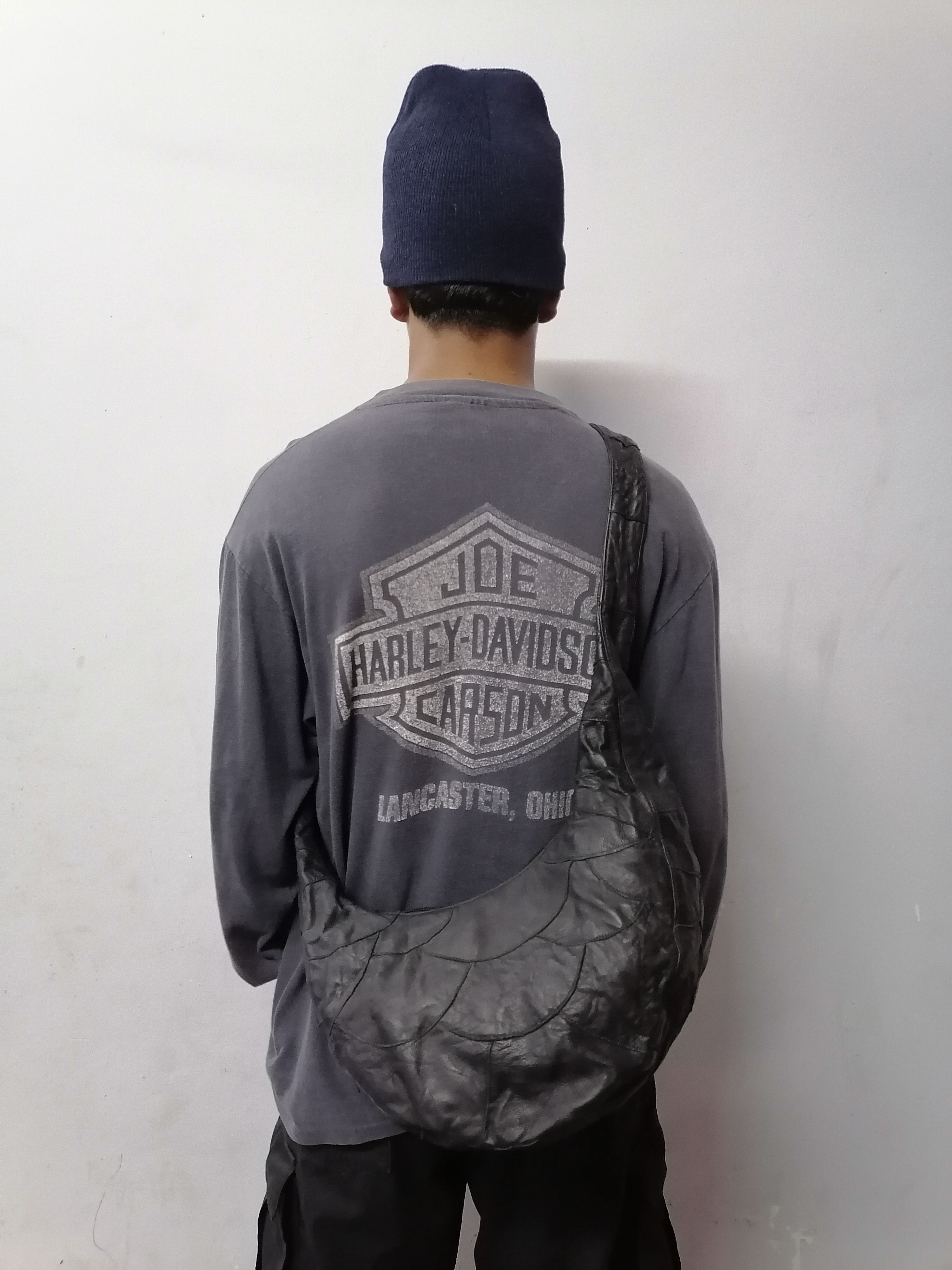 Japanese Brand × Vintage Vintage Leather Craft Black Crossbody Bag Size ONE SIZE - 4 Thumbnail