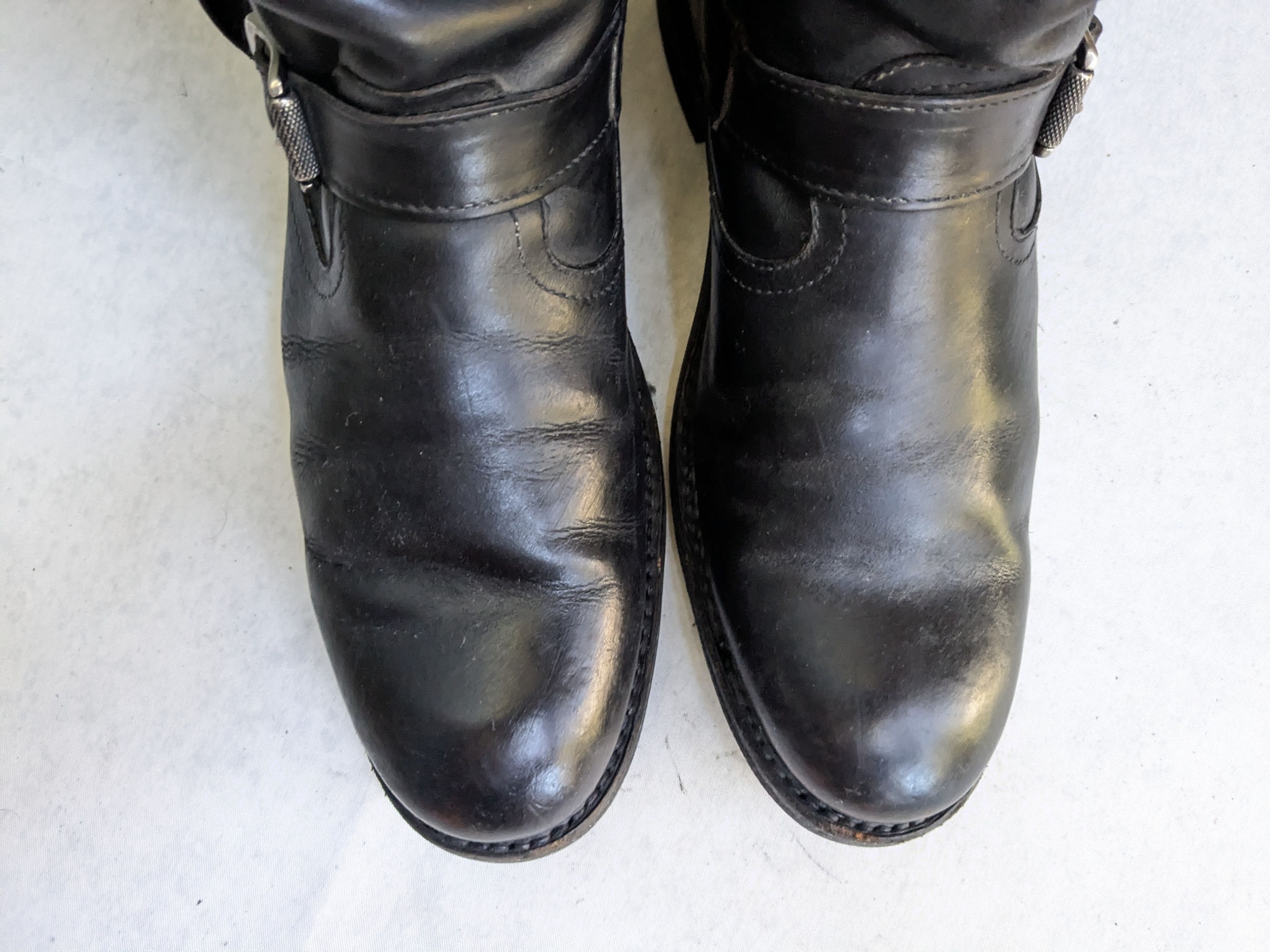 Frye Frye Engineer Boots Black Leather 9 D Buckle Size US 9 / EU 42 - 3 Thumbnail